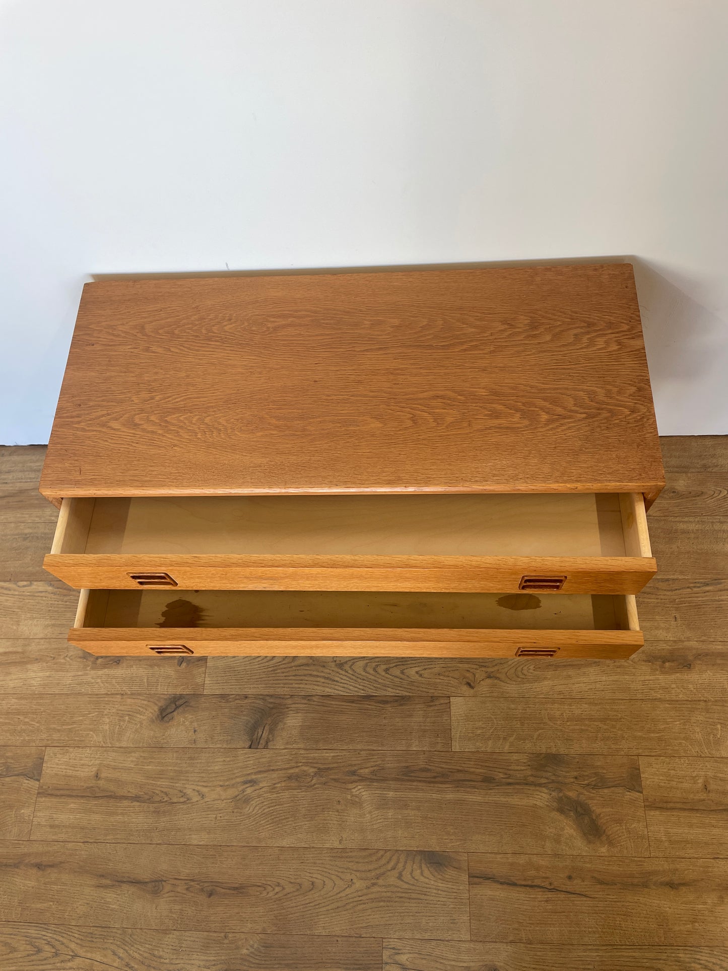 Danish Chest of Drawers Oak Mid-Century - Scandi / Vintage - 2 Drawer