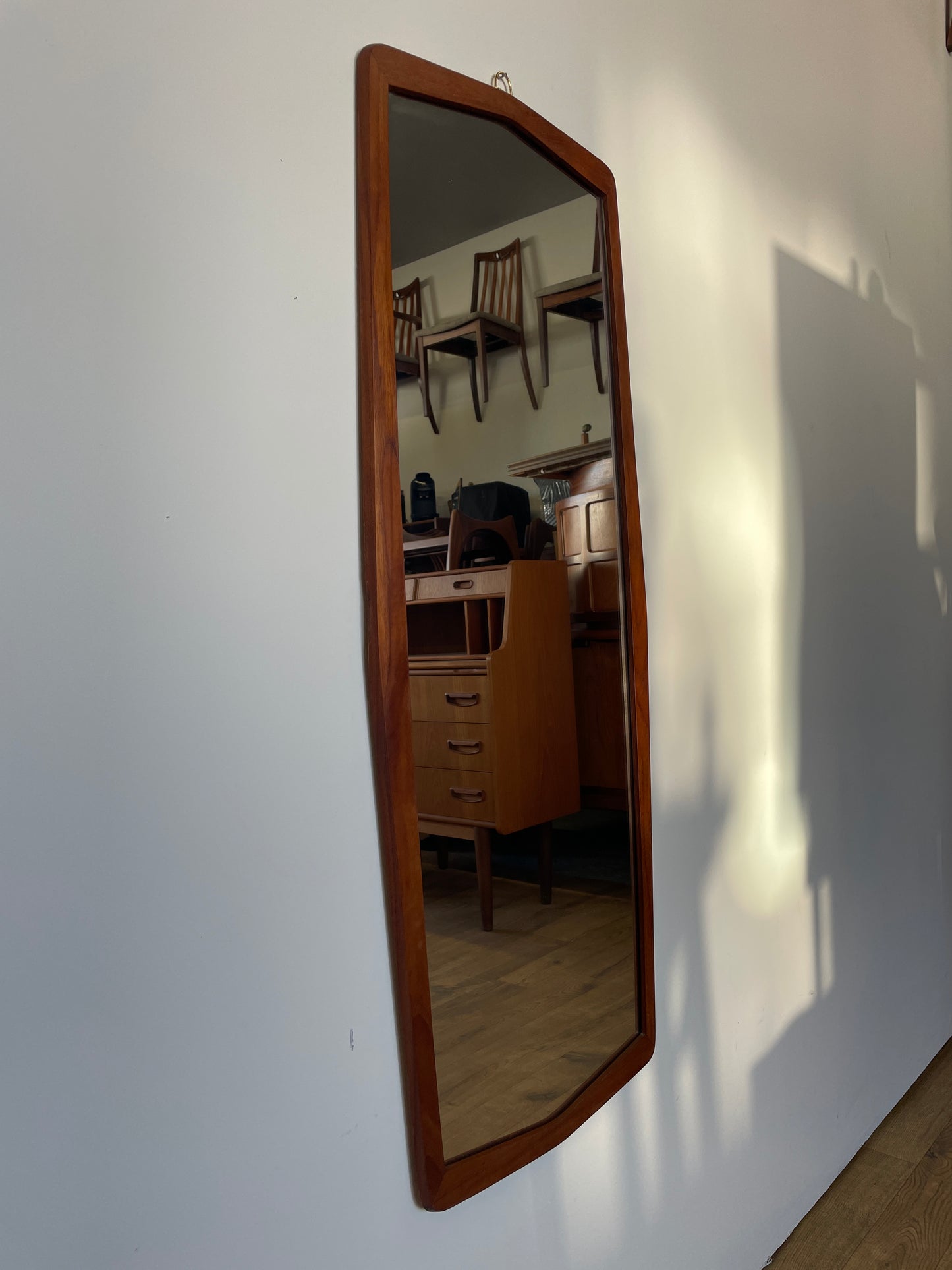 Danish Teak Wall Mirror - Mid-Century