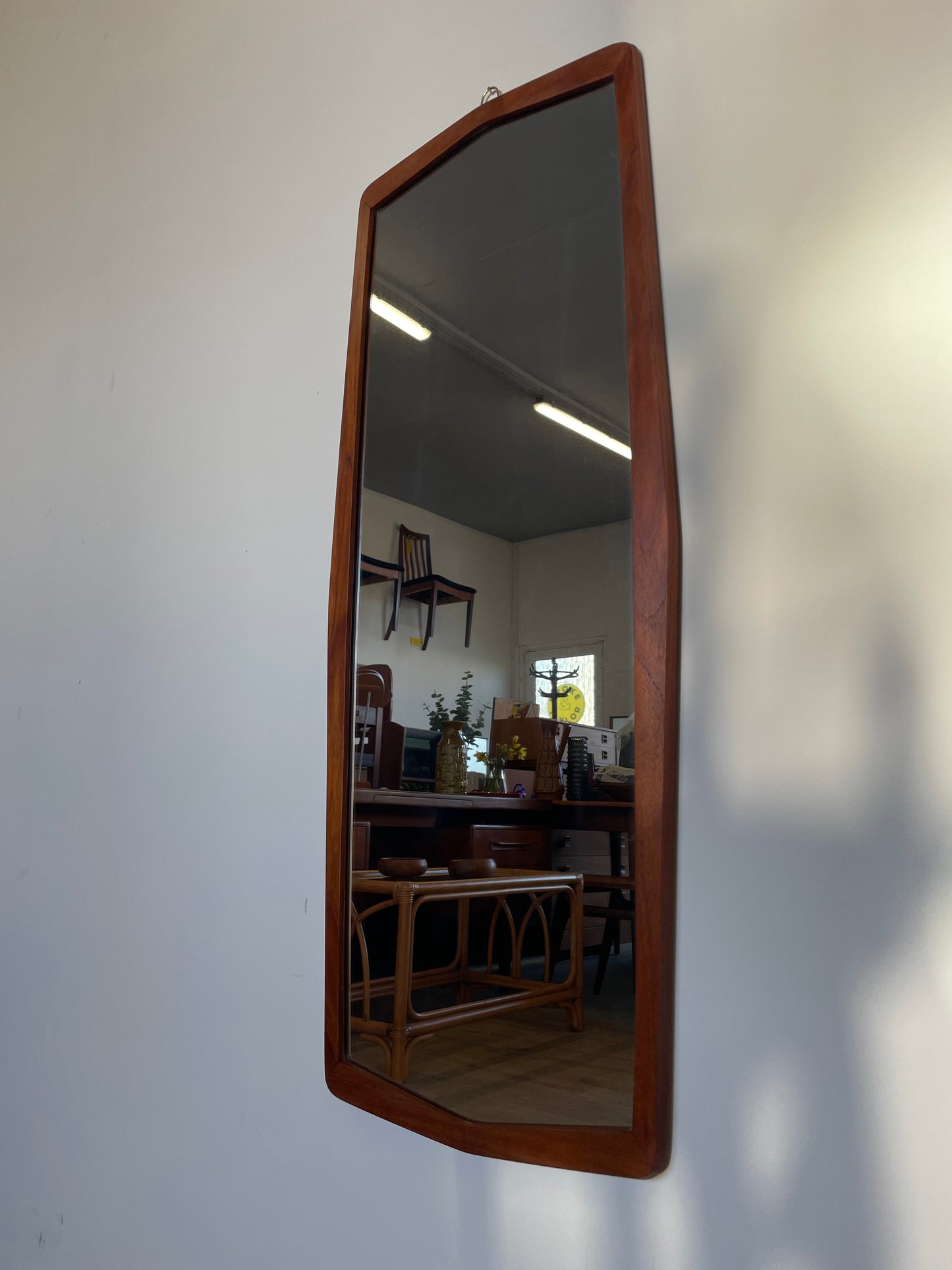 Danish Teak Wall Mirror - Mid-Century