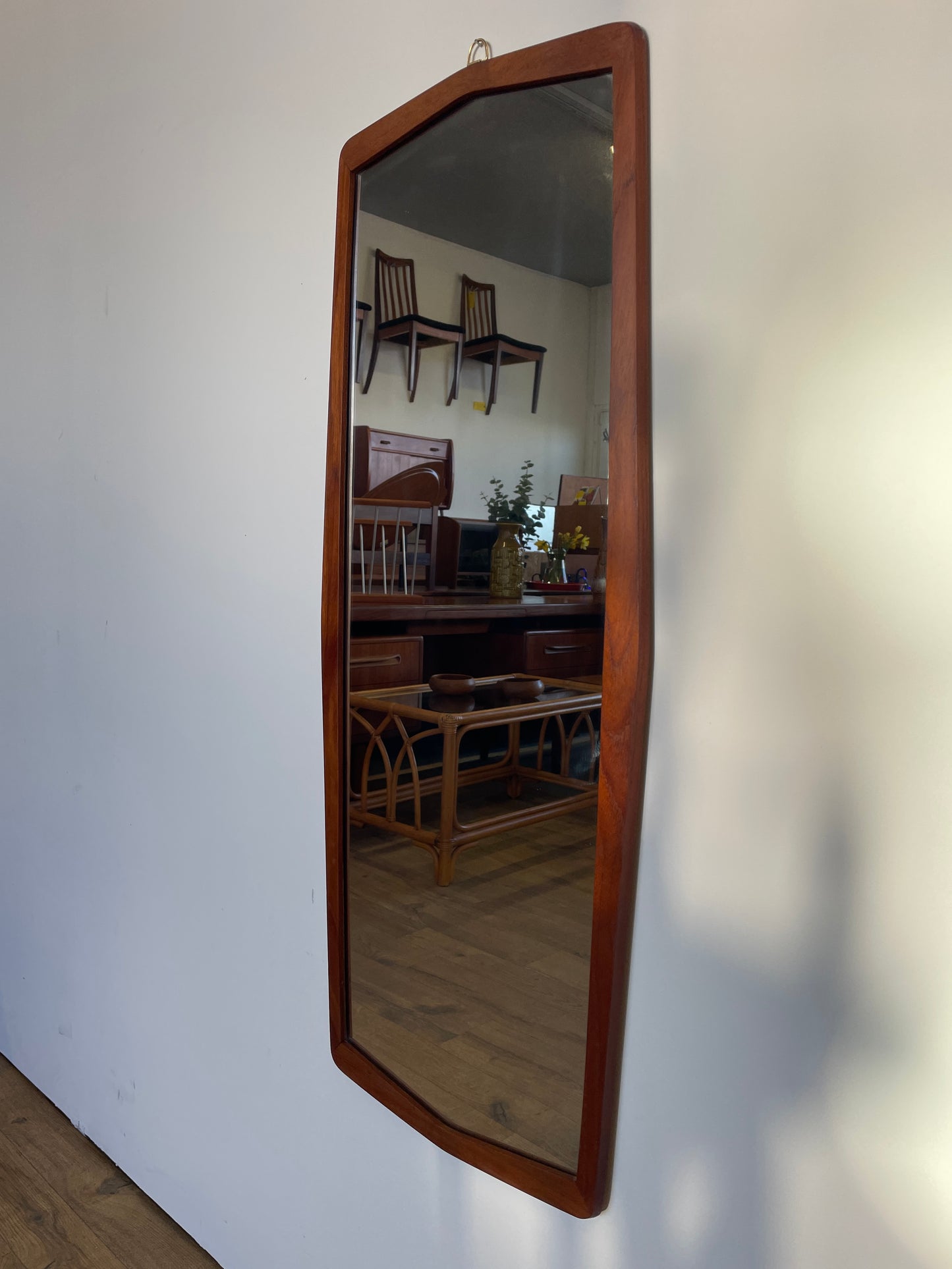 Danish Teak Wall Mirror - Mid-Century