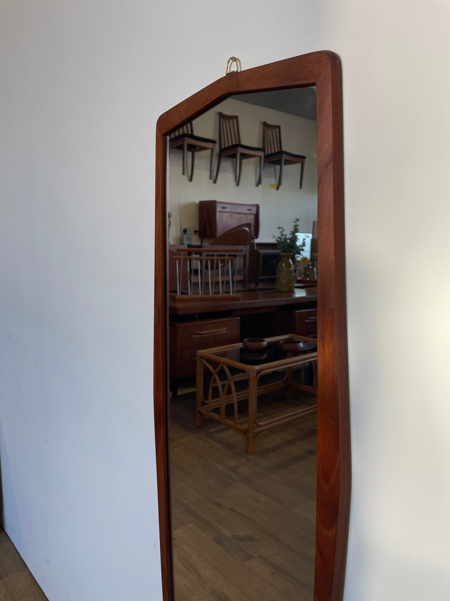 Danish Teak Wall Mirror - Mid-Century