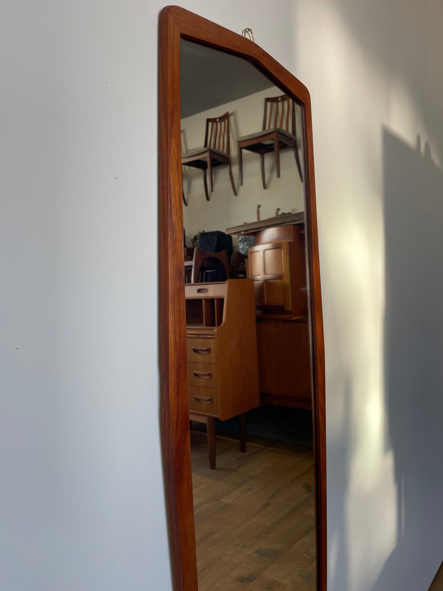 Danish Teak Wall Mirror - Mid-Century