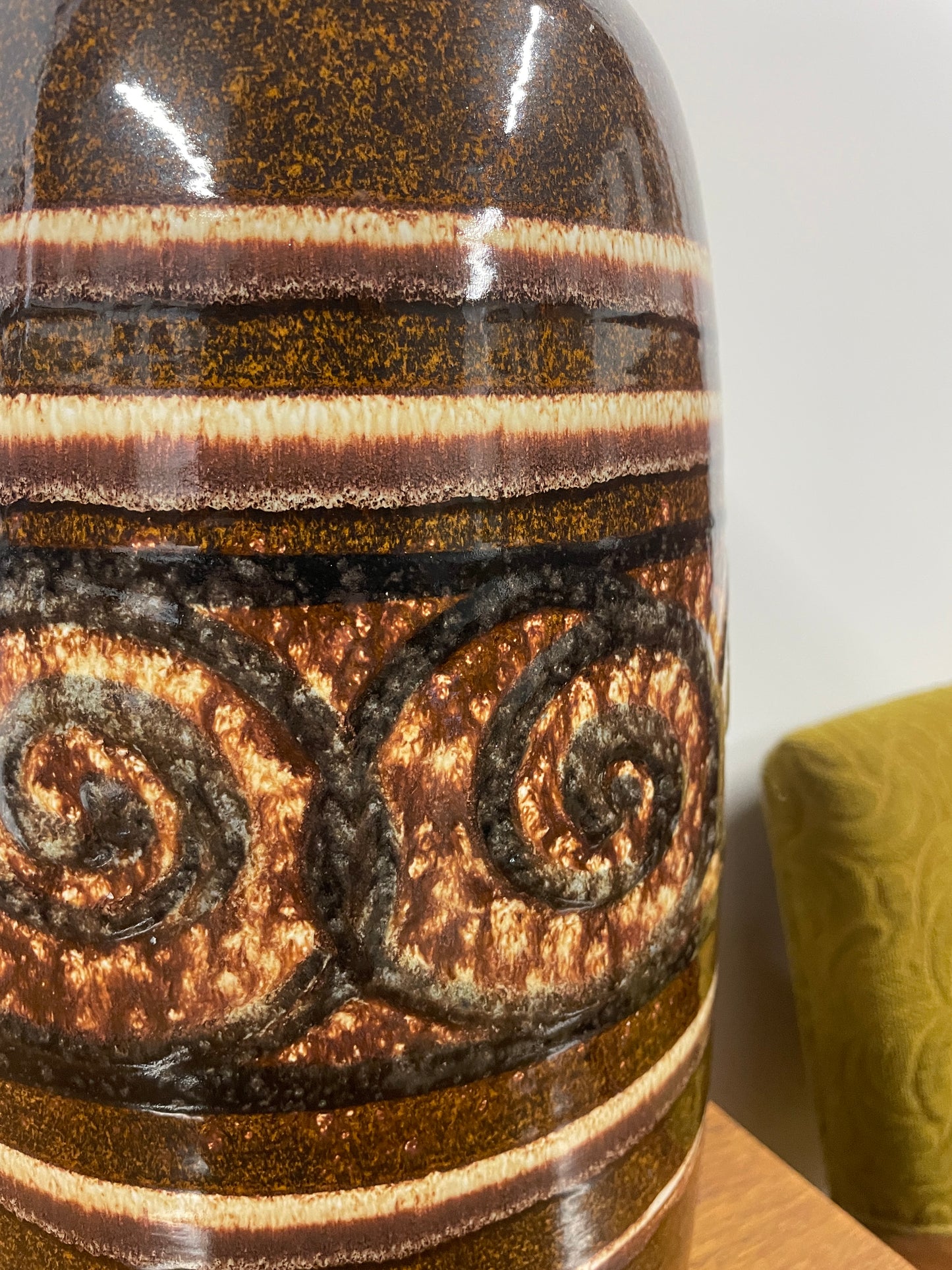 Vintage Floor Vase – 38cm / 15” West German Mid Century Modern Ceramic