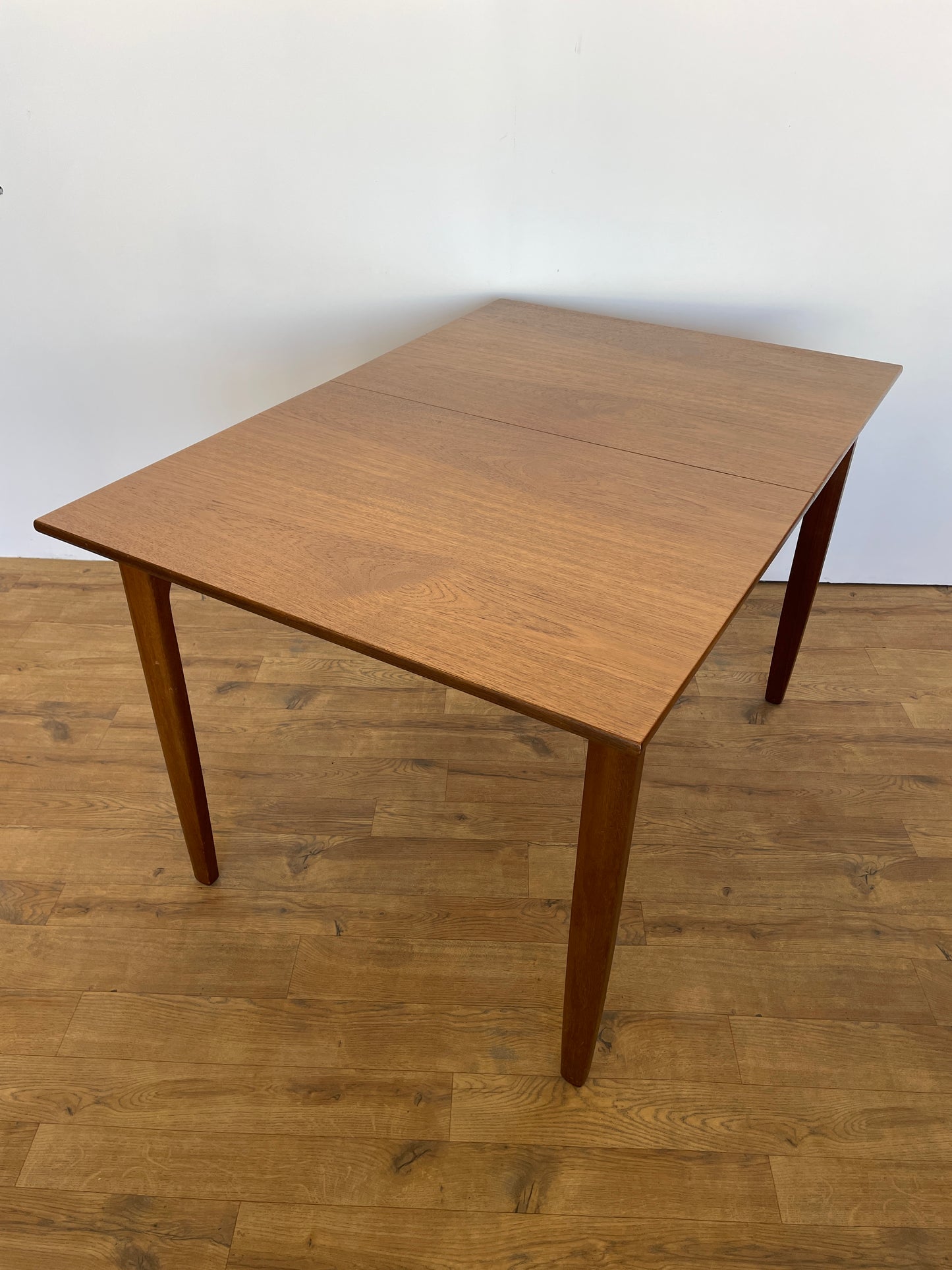 Vintage Mid-Century Teak Extending Dining Table with 6 Chairs – Bath Cabinet Makers (1960s)