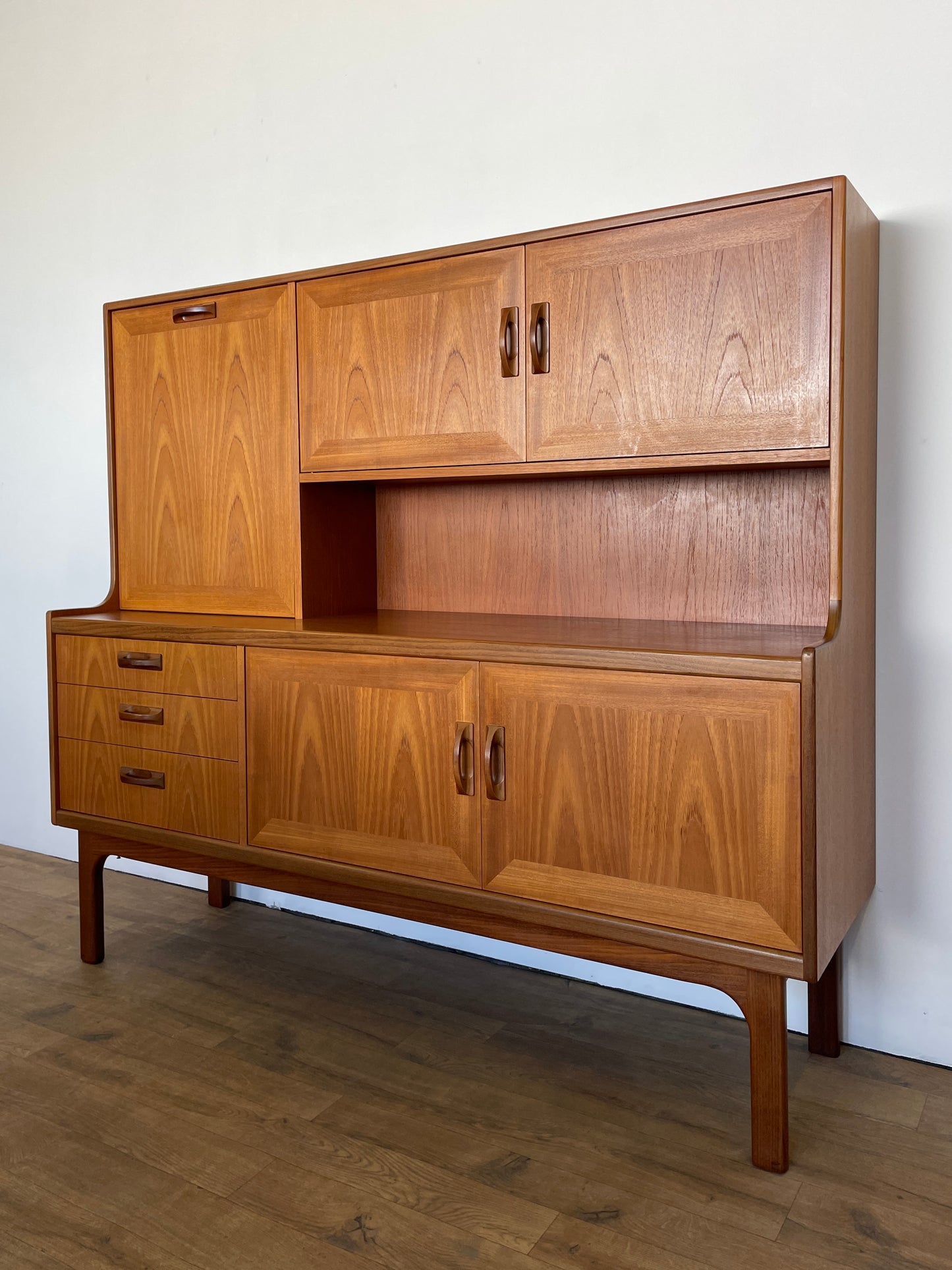 Vintage G Plan Sierra Highboard – Mid Century Modern Teak Cabinet (1960s)