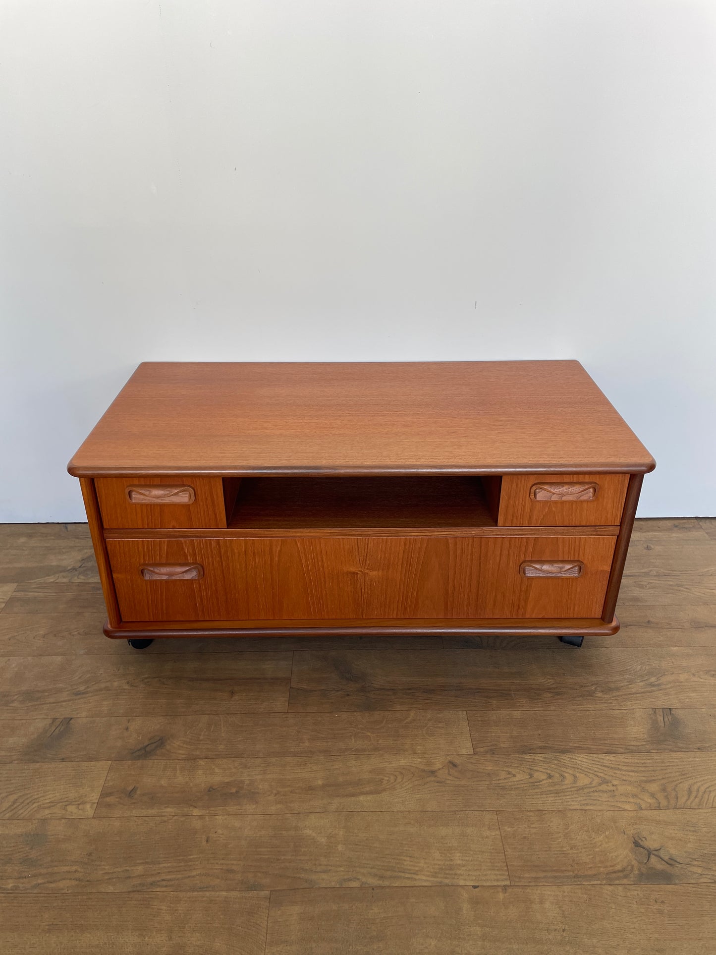 Vintage G Plan Teak TV Cabinet | Mid-Century Modern Media Unit on Castors