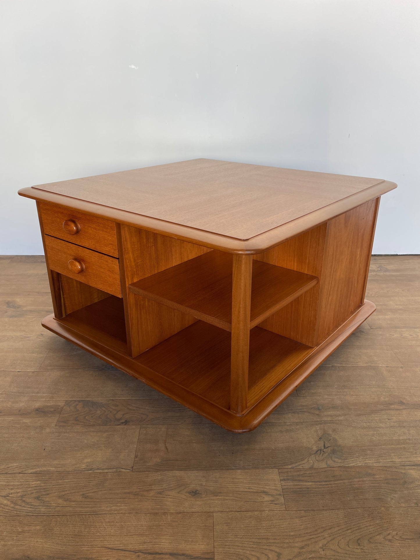 Nathan Pandora Vintage Teak Coffee Table – Mid-Century Modern Storage Table