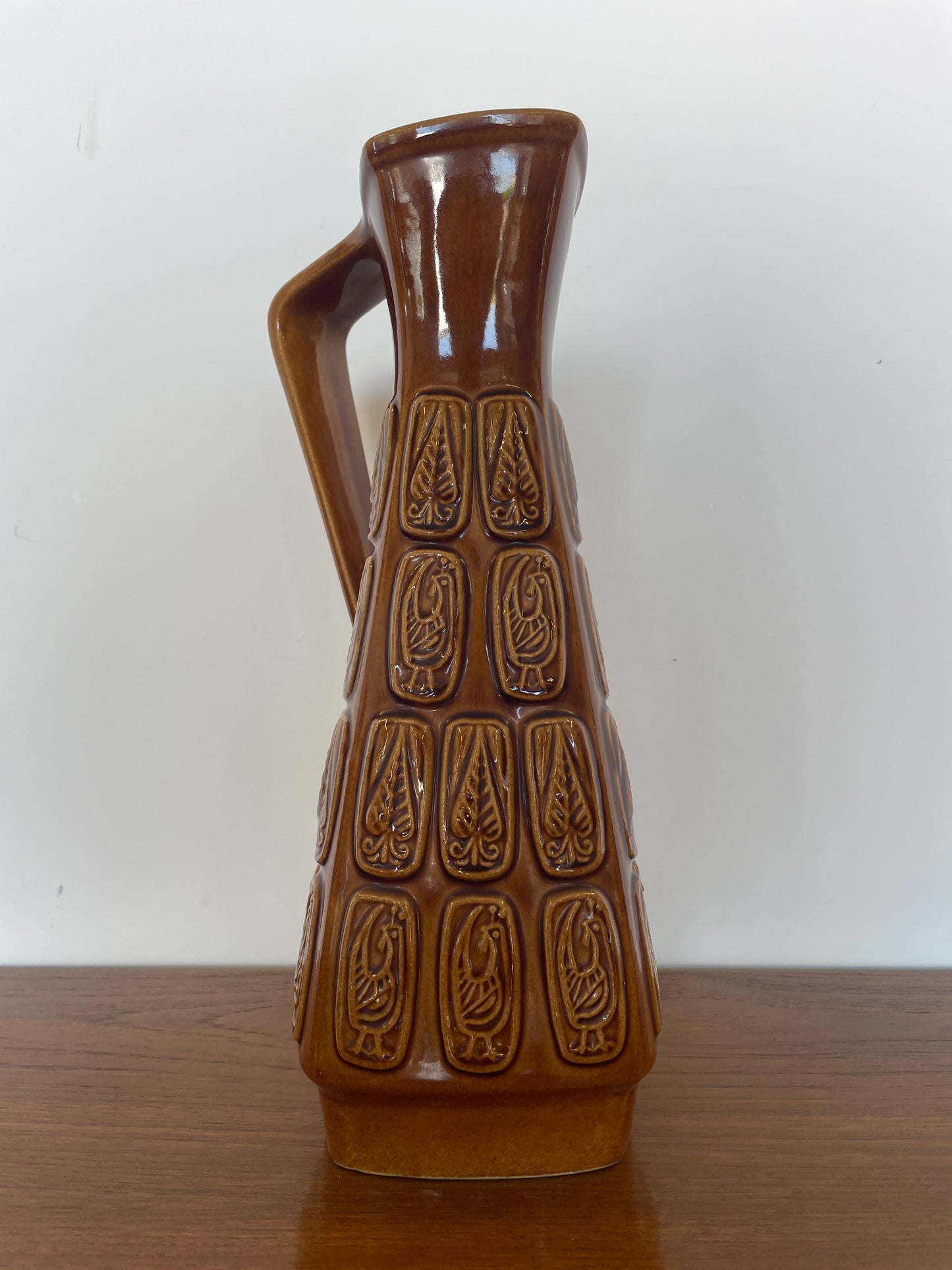 Vintage West German Pottery Jug – 1970s Ceramic Vase