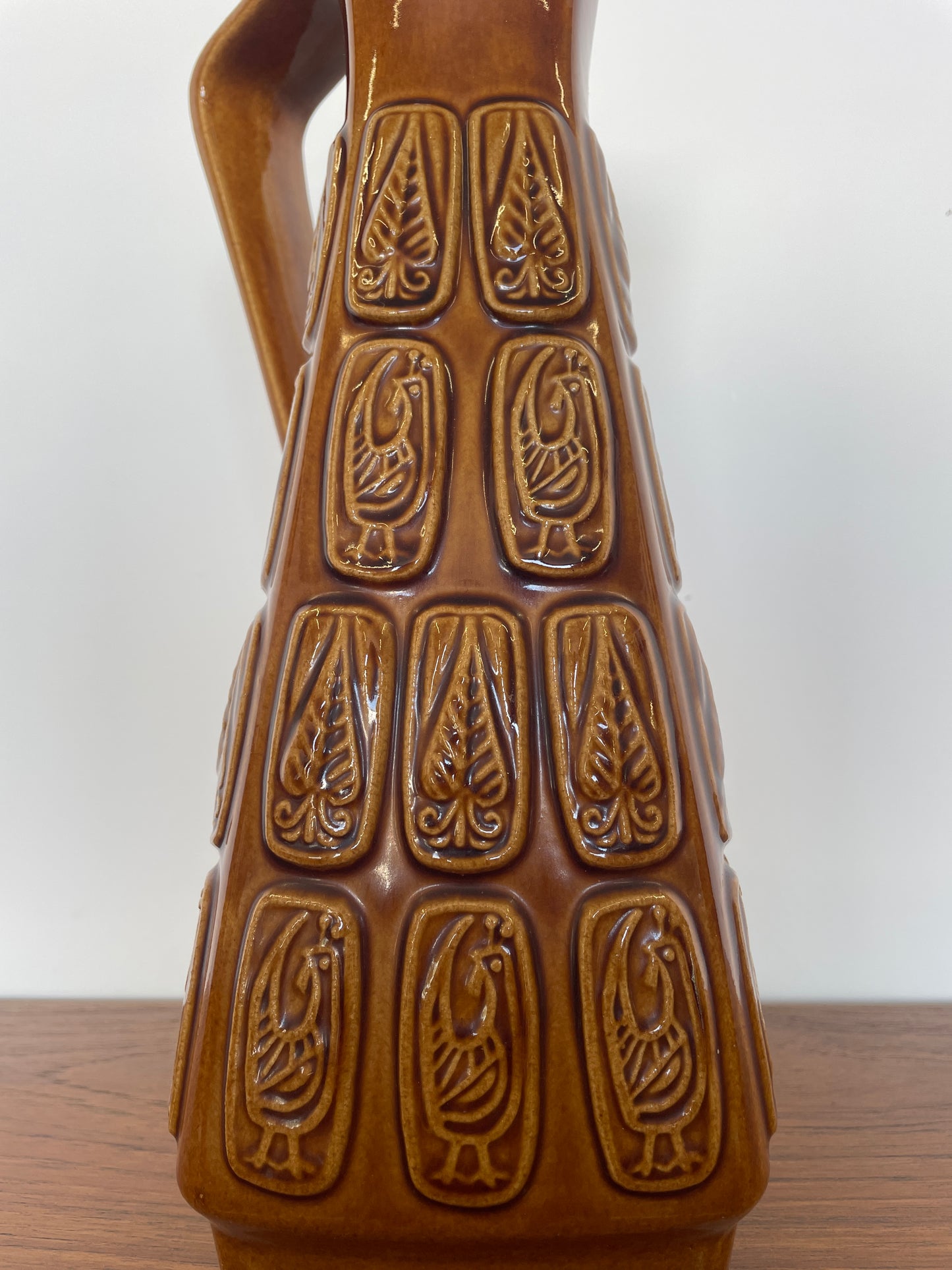 Vintage West German Pottery Jug – 1970s Ceramic Vase