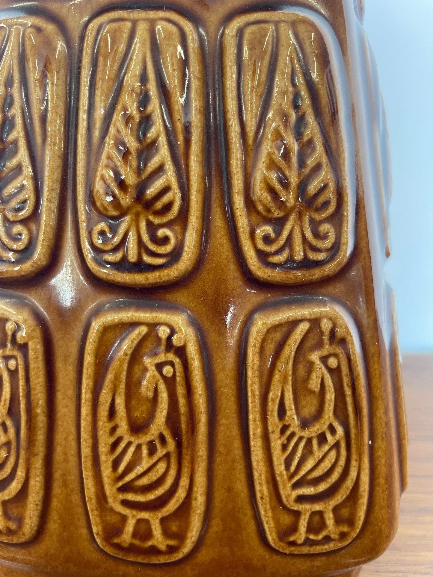 Vintage West German Pottery Jug – 1970s Ceramic Vase