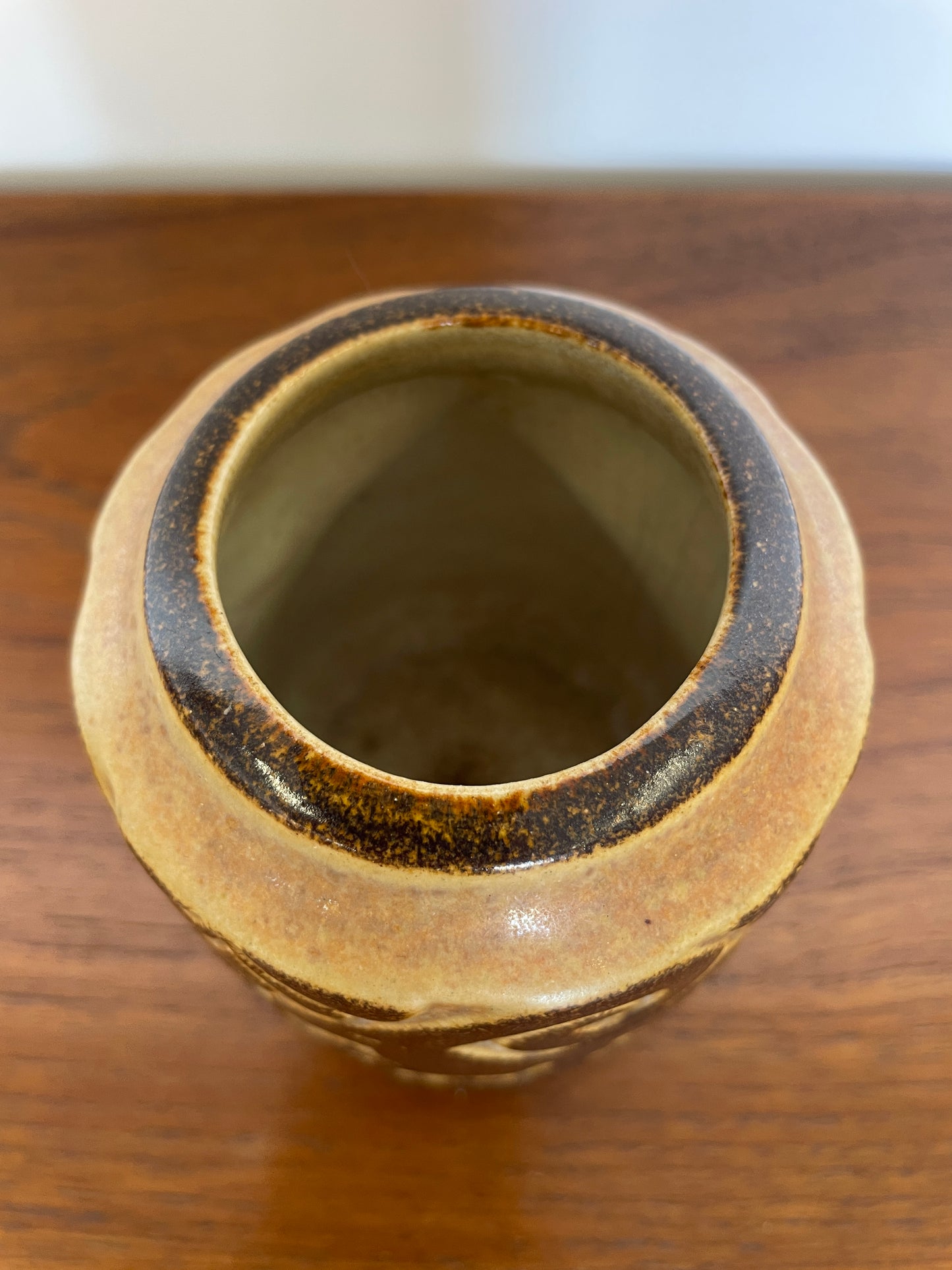 Vintage Michael Andersen Studio Vase with Ram Motif – Denmark, 1960s