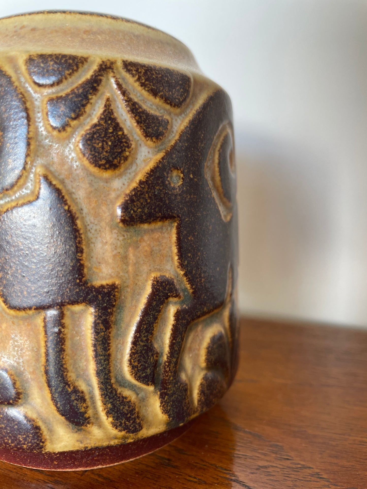 Vintage Michael Andersen Studio Vase with Ram Motif – Denmark, 1960s