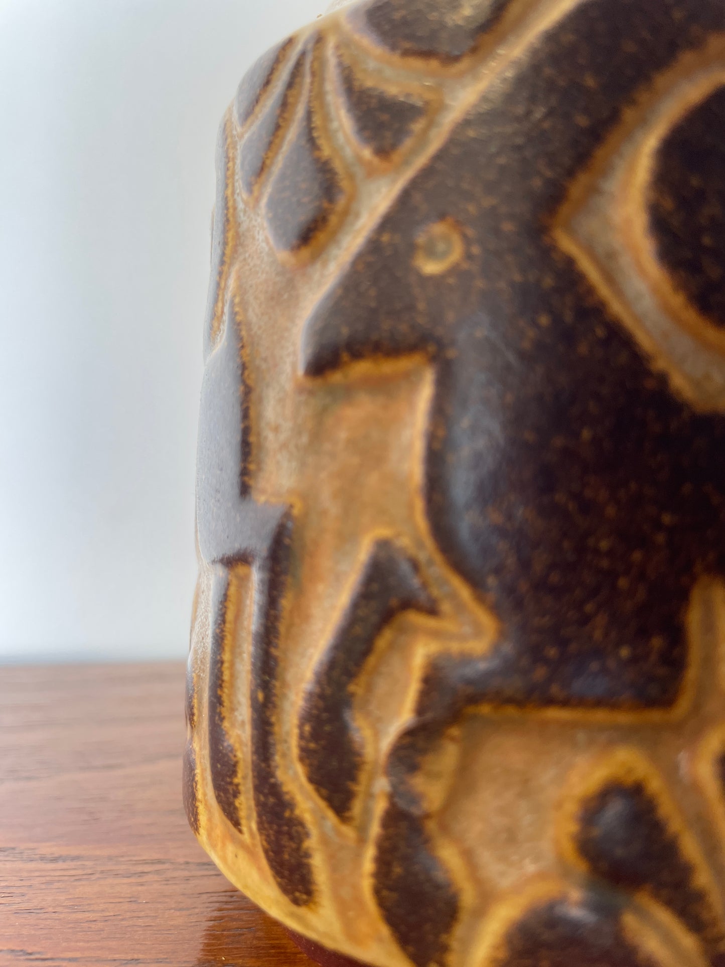 Vintage Michael Andersen Studio Vase with Ram Motif – Denmark, 1960s