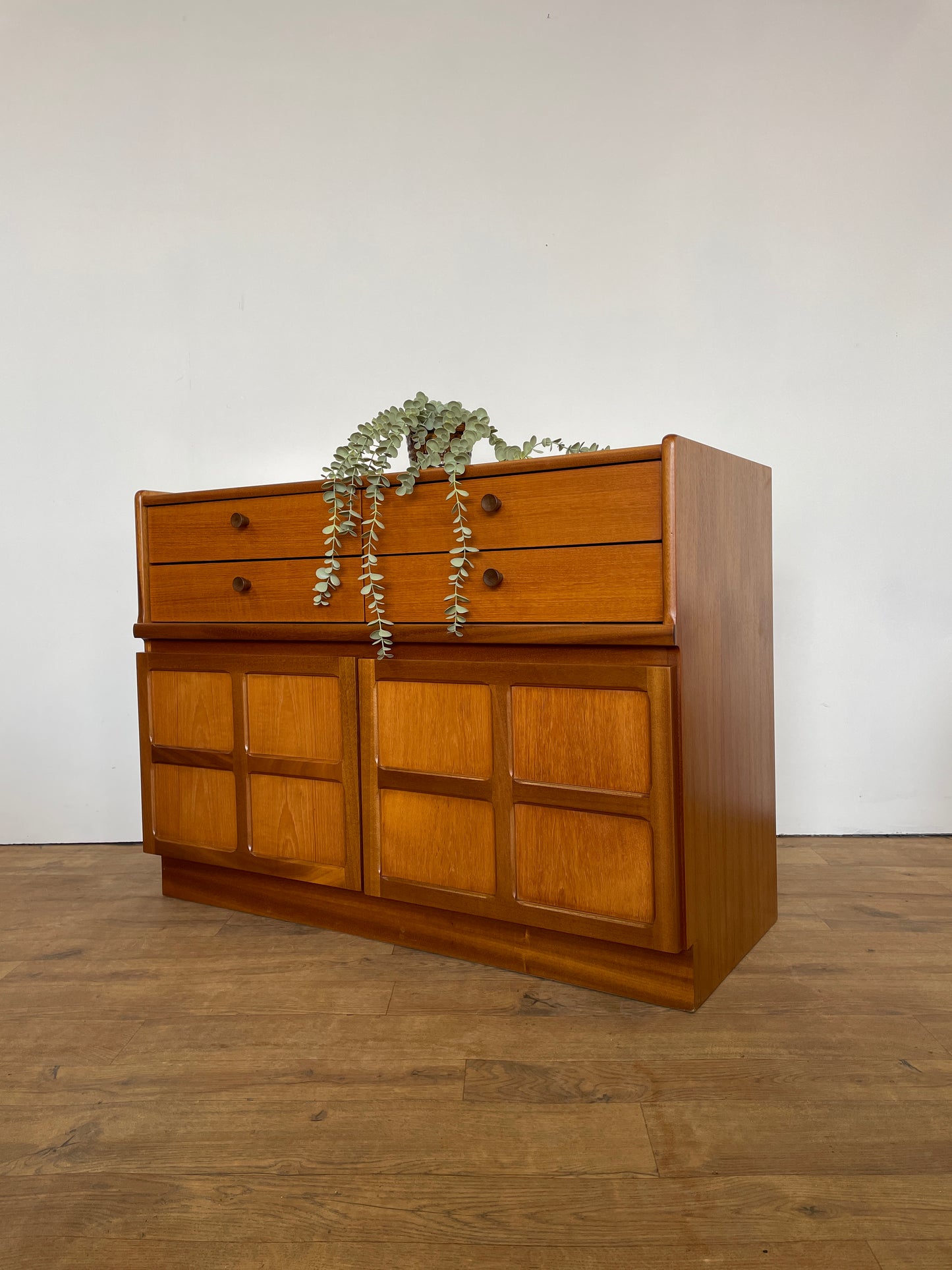 Vintage Nathan Teak Sideboard – Mid-Century Modern Storage Cabinet