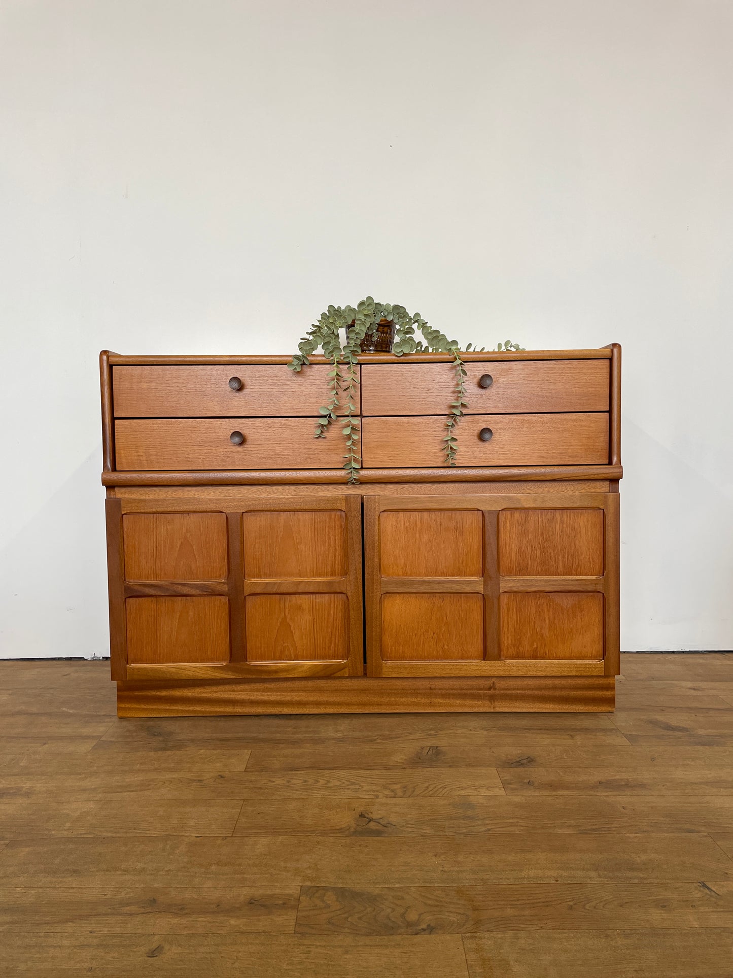 Vintage Nathan Teak Sideboard – Mid-Century Modern Storage Cabinet