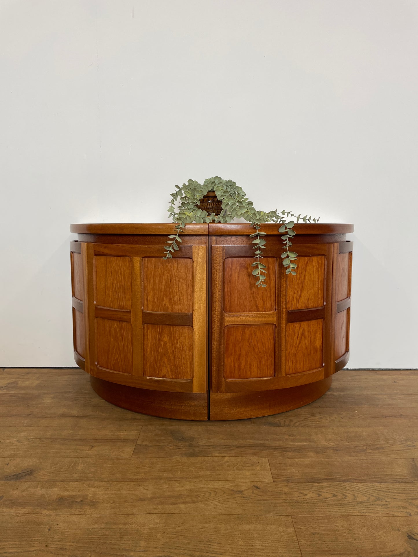 Pair of Mid-Century Teak Corner Bedside Cabinets by Nathan