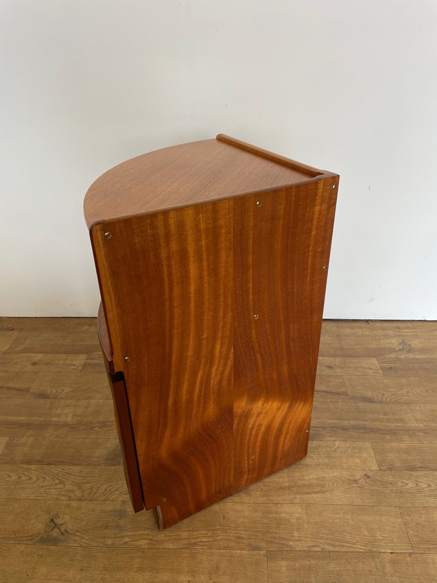 Mid-Century Nathan Teak Corner Cabinet – Vintage Storage Unit