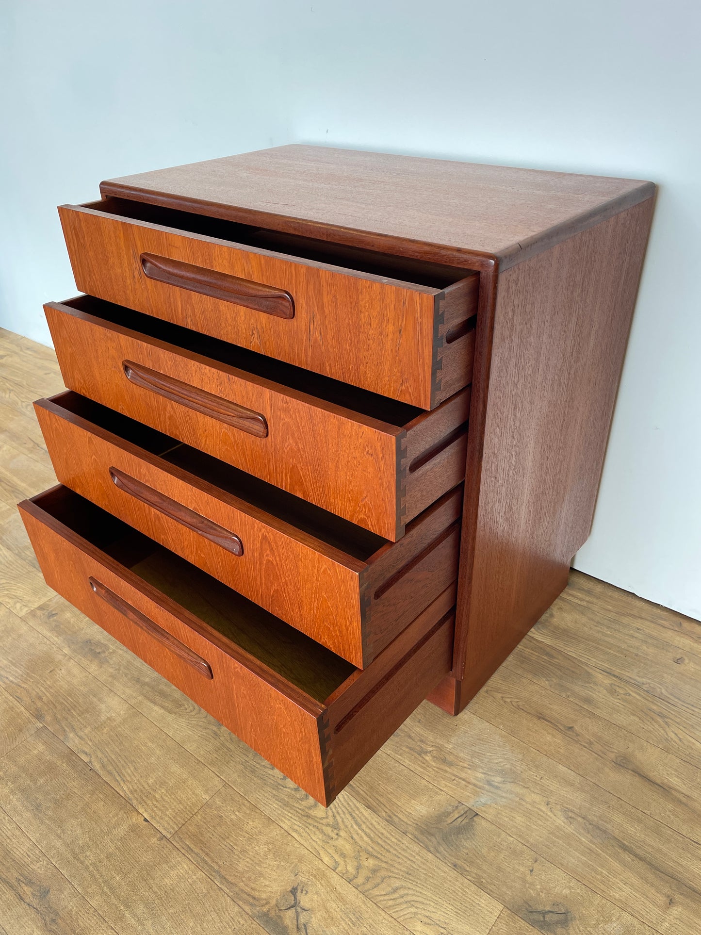 Mid-Century G Plan Fresco 4-Drawer Teak Chest of Drawers – Vintage Retro Storage