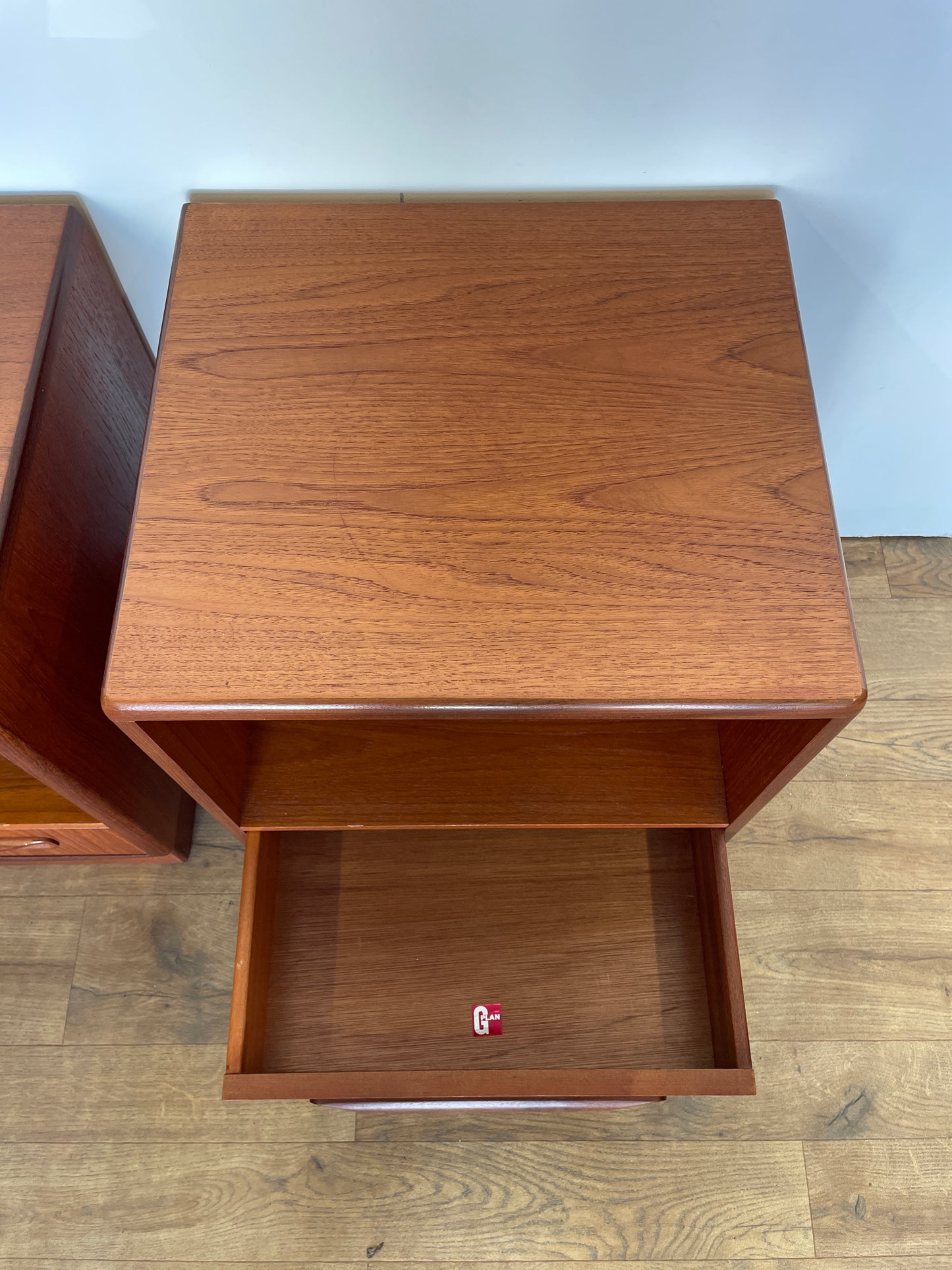 Pair of Mid-Century G Plan Fresco Teak Bedside Cabinets – Vintage Nightstands