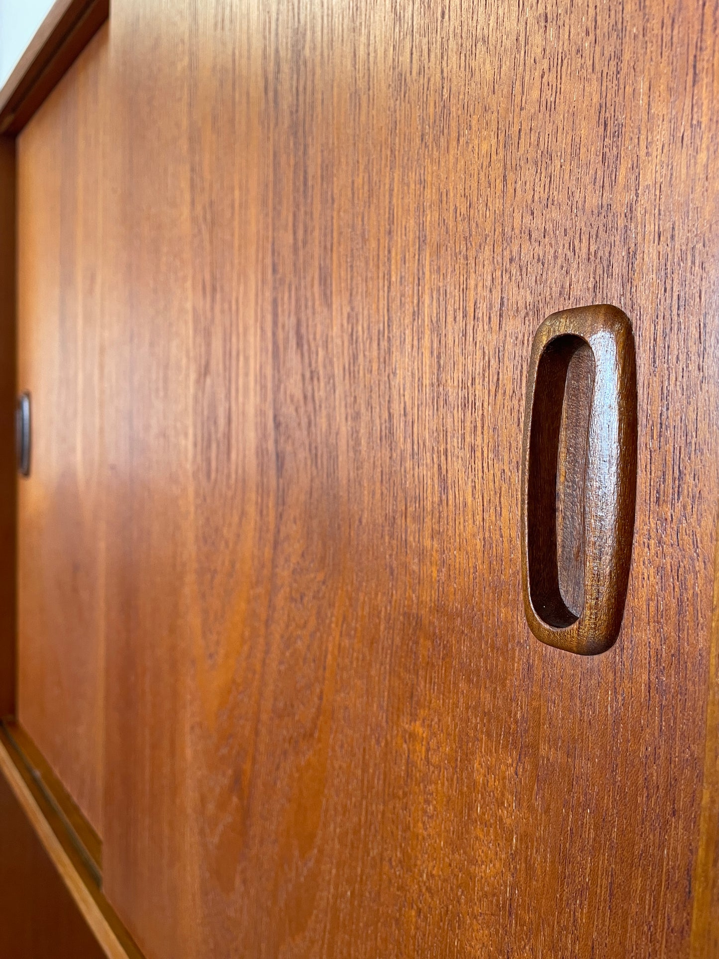 Mid-Century Danish Teak Bookcase Cabinet with Drawers
