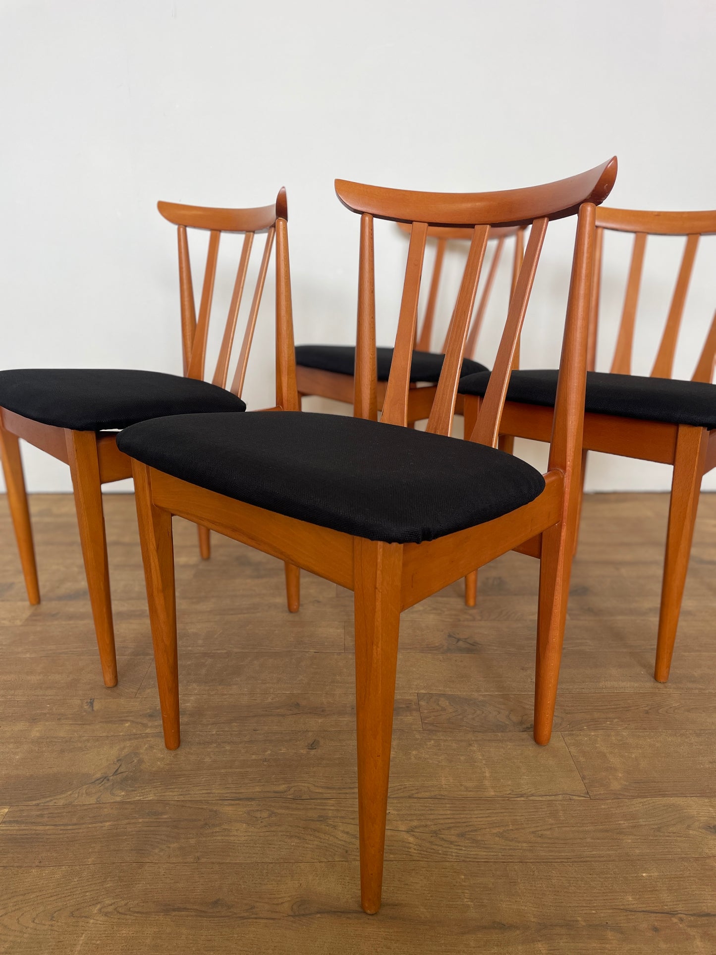 Mid-Century Elliots of Newbury Dining Chairs – Set of 4 (Newly Upholstered)