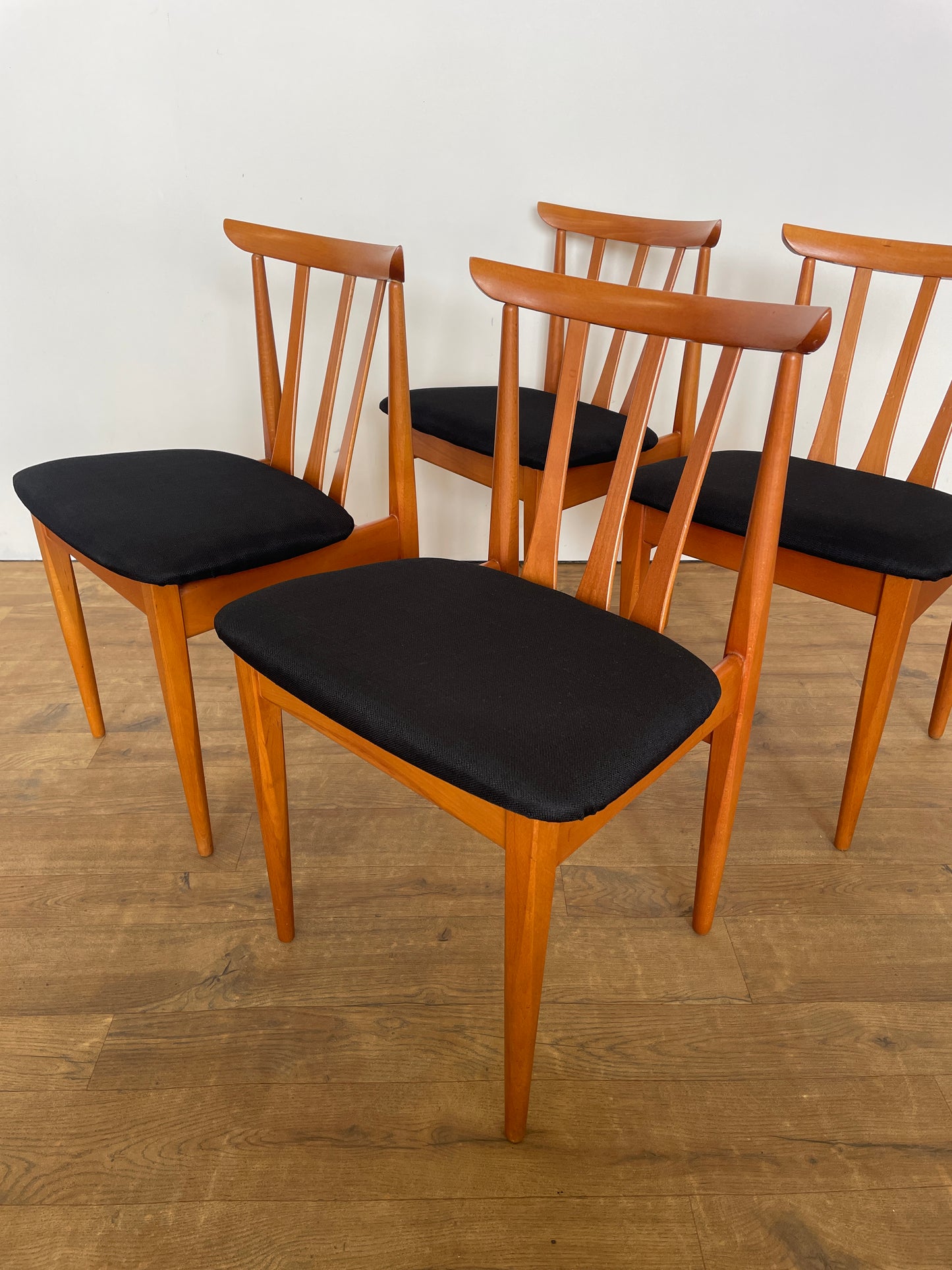 Mid-Century Elliots of Newbury Dining Chairs – Set of 4 (Newly Upholstered)