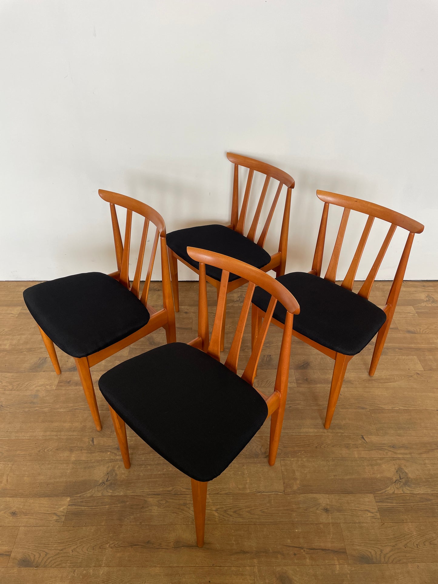 Mid-Century Elliots of Newbury Dining Chairs – Set of 4 (Newly Upholstered)