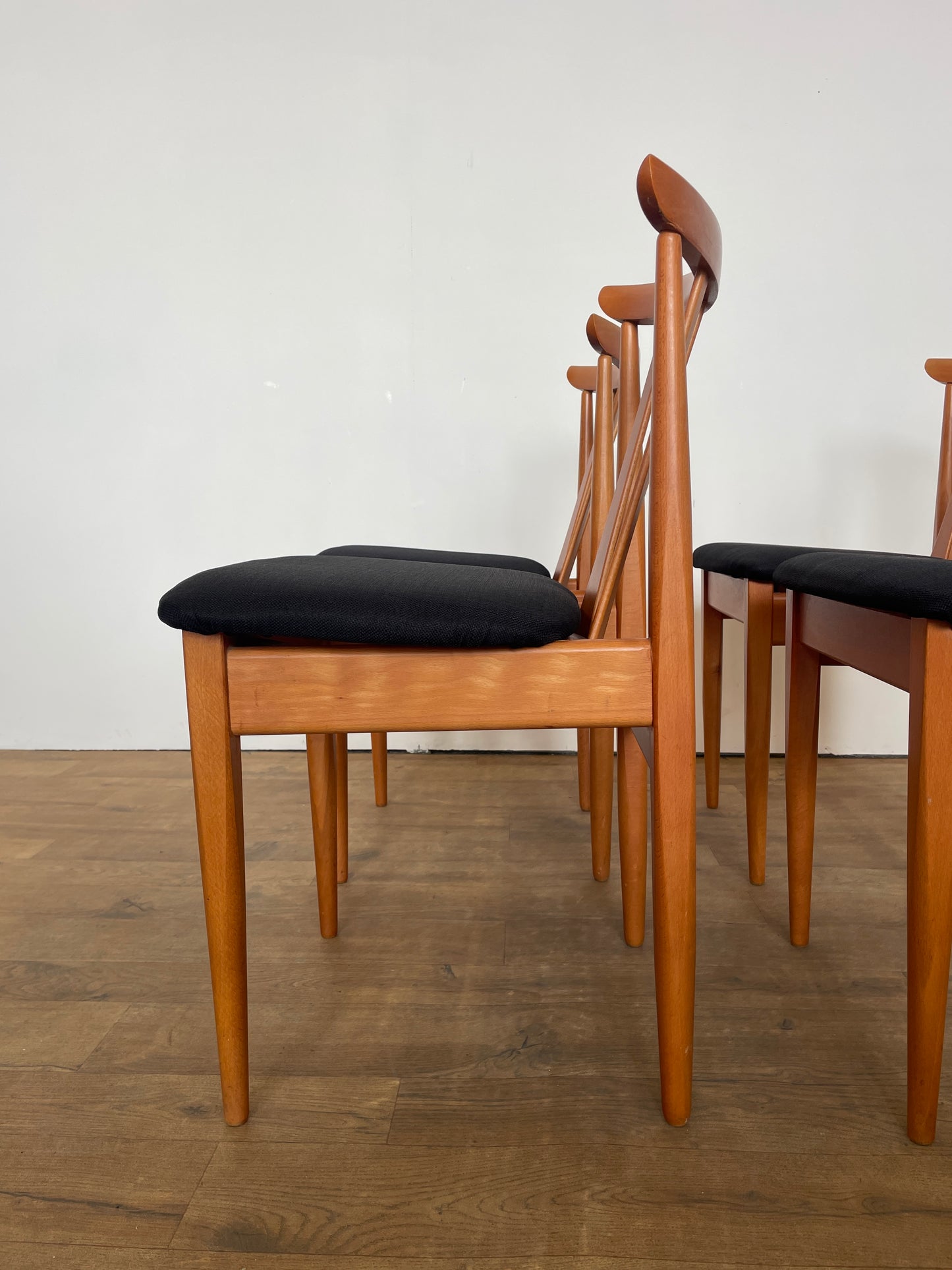 Mid-Century Elliots of Newbury Dining Chairs – Set of 4 (Newly Upholstered)