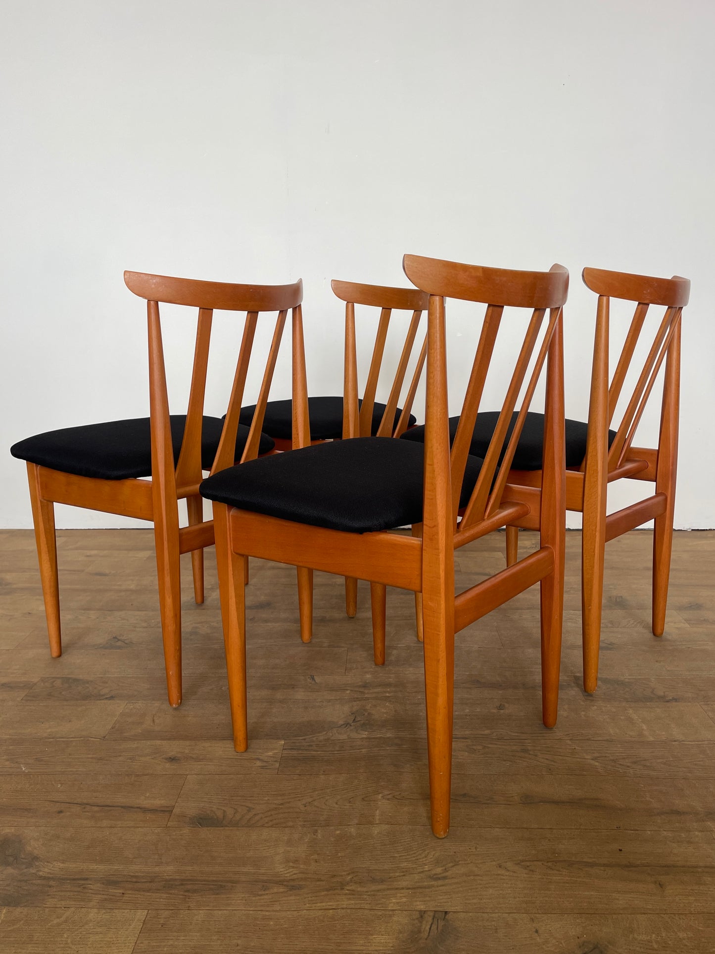 Mid-Century Elliots of Newbury Dining Chairs – Set of 4 (Newly Upholstered)