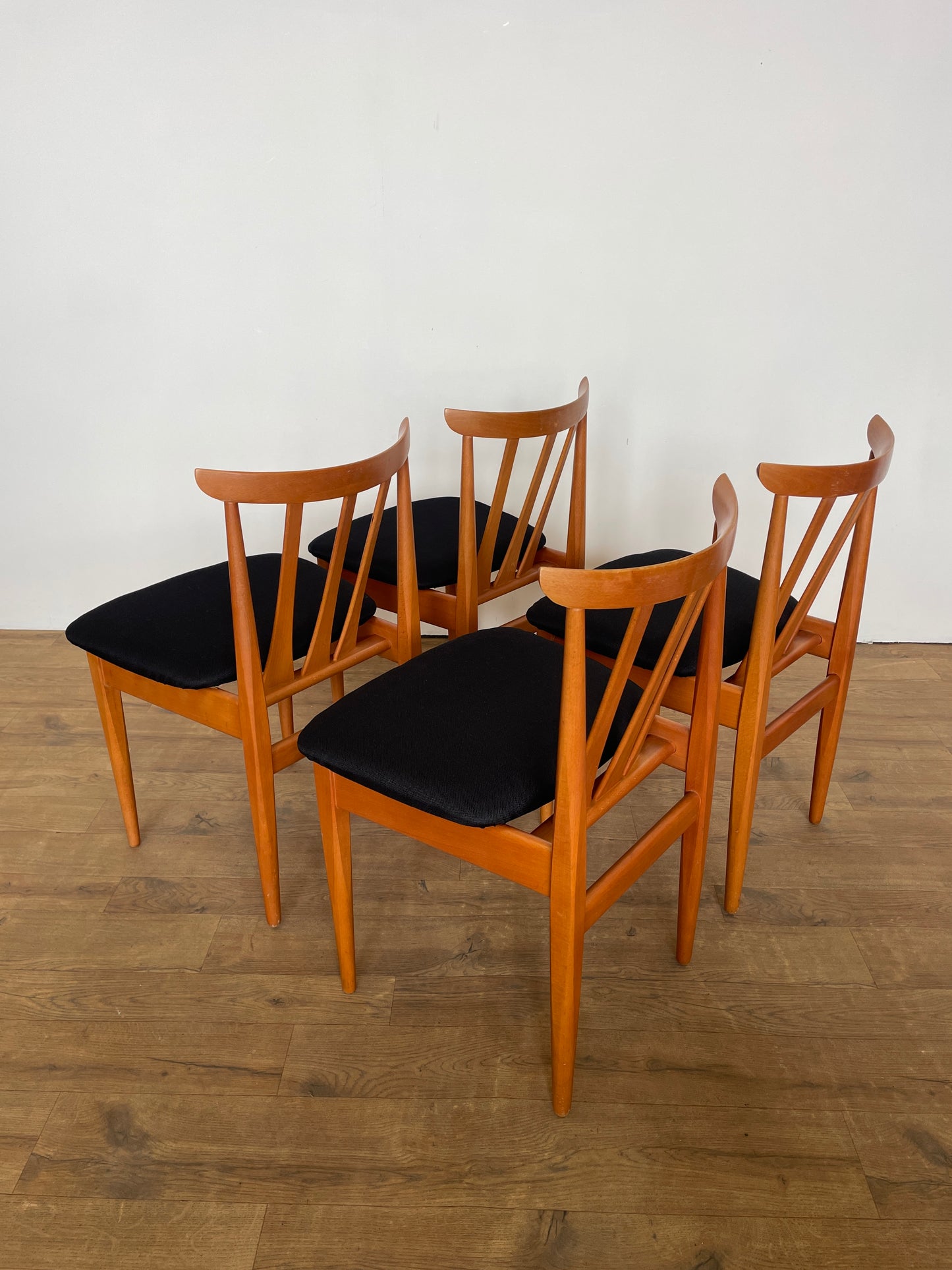 Mid-Century Elliots of Newbury Dining Chairs – Set of 4 (Newly Upholstered)