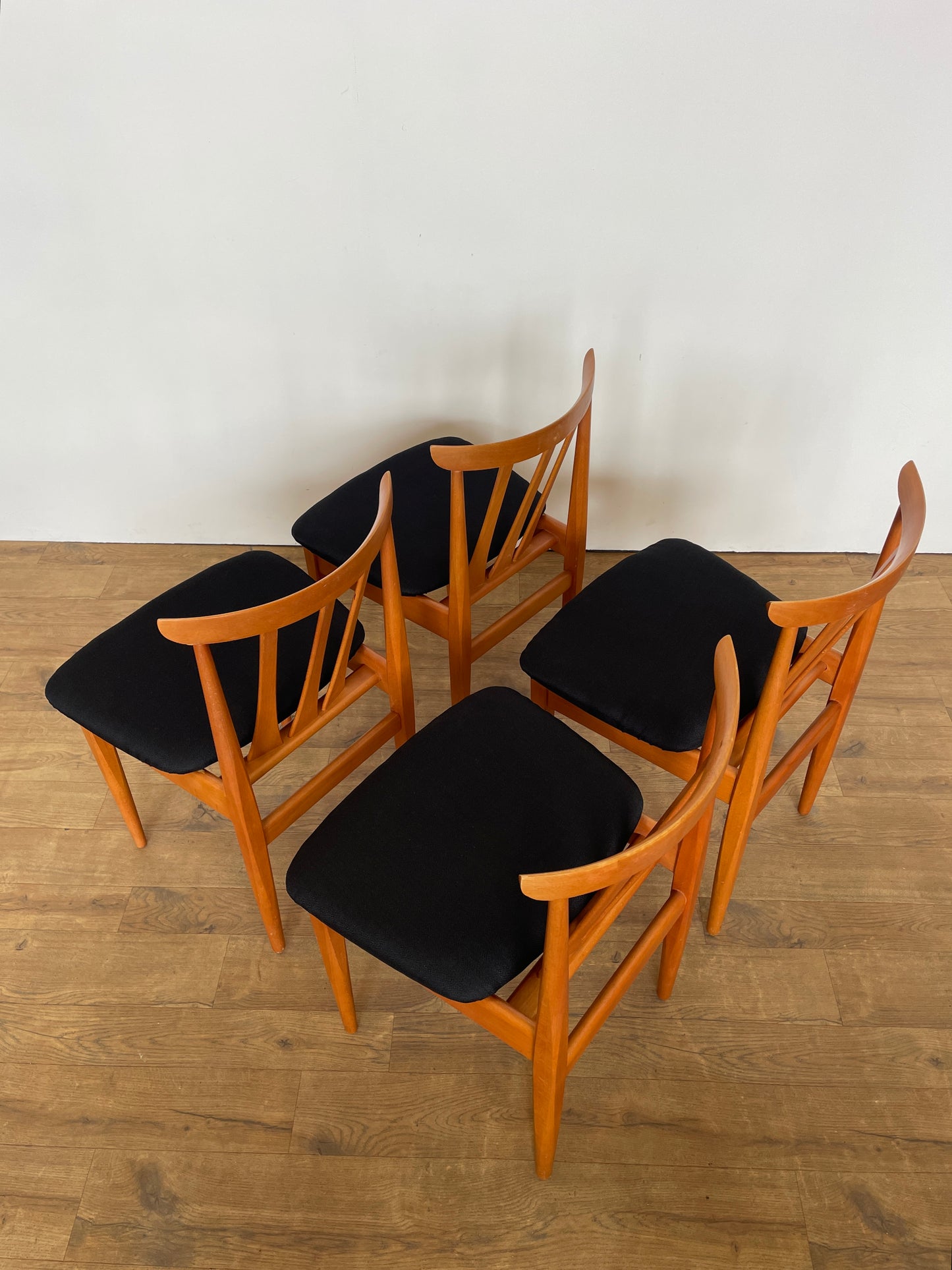 Mid-Century Elliots of Newbury Dining Chairs – Set of 4 (Newly Upholstered)