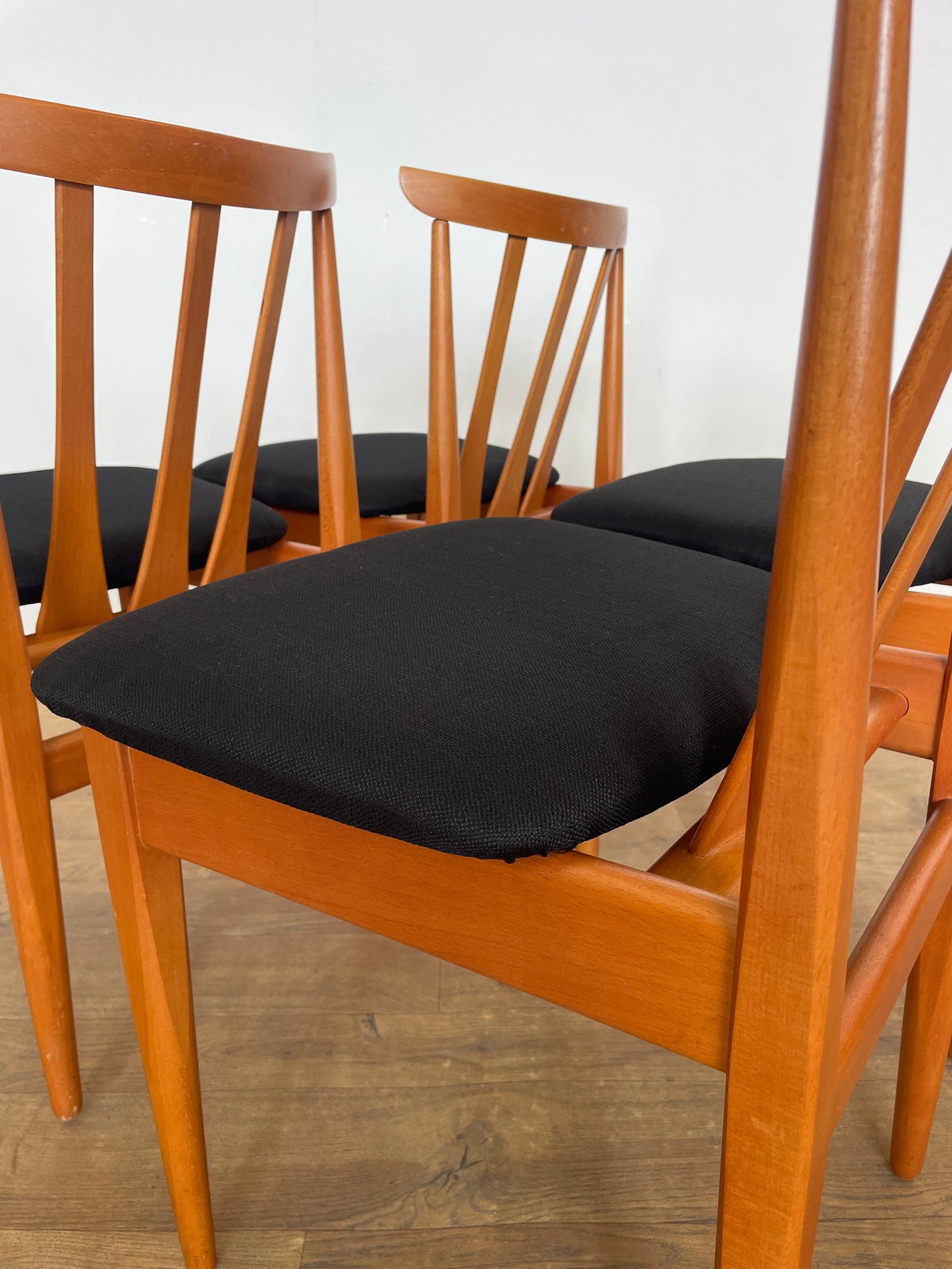 Mid-Century Elliots of Newbury Dining Chairs – Set of 4 (Newly Upholstered)