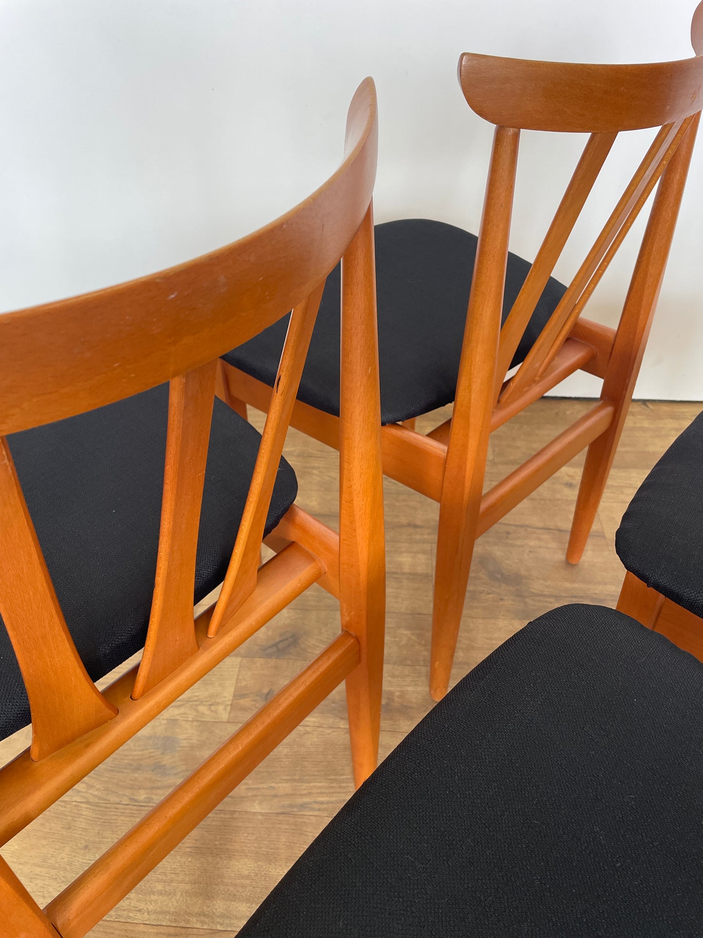 Mid-Century Elliots of Newbury Dining Chairs – Set of 4 (Newly Upholstered)