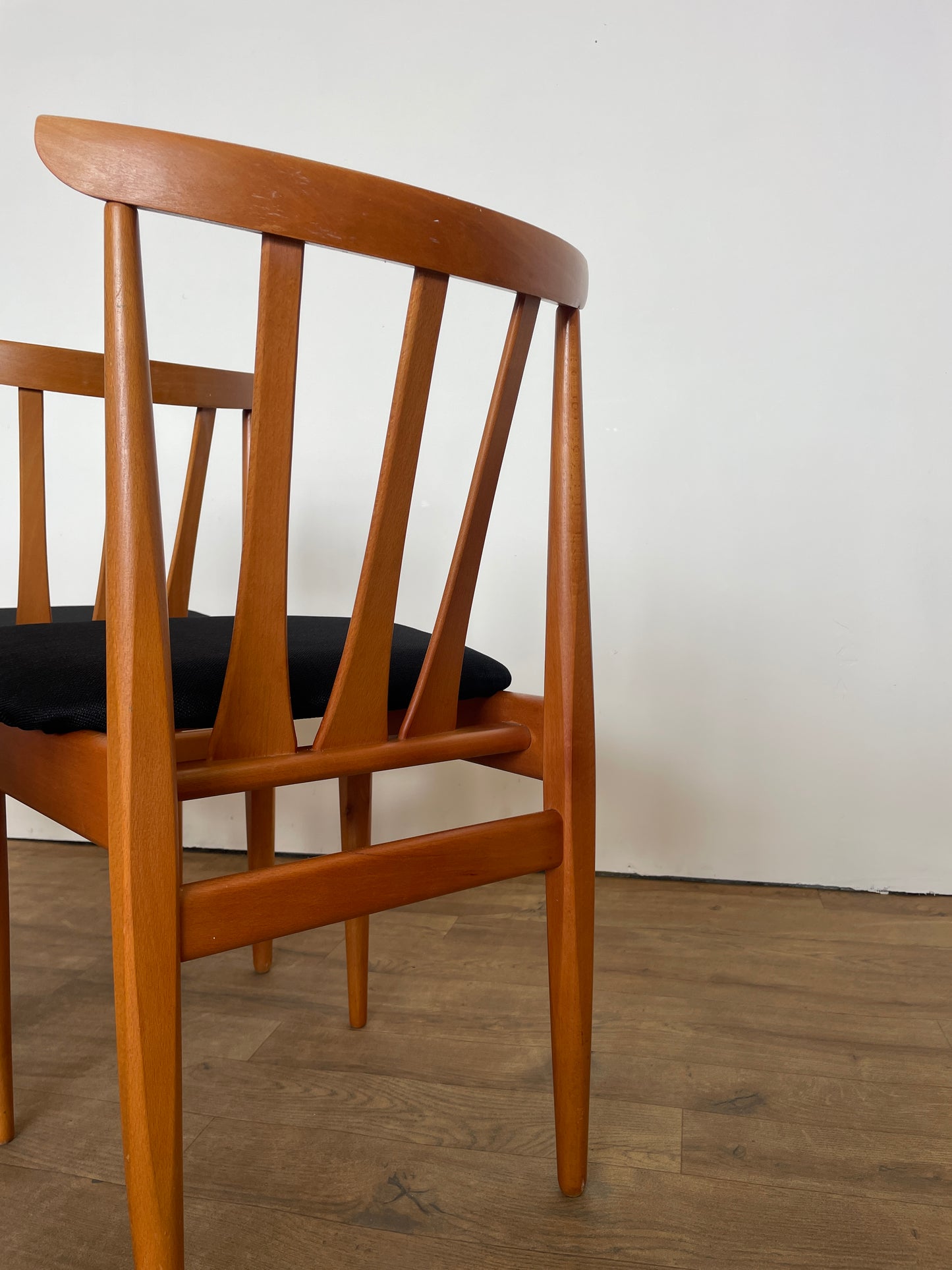Mid-Century Elliots of Newbury Dining Chairs – Set of 4 (Newly Upholstered)
