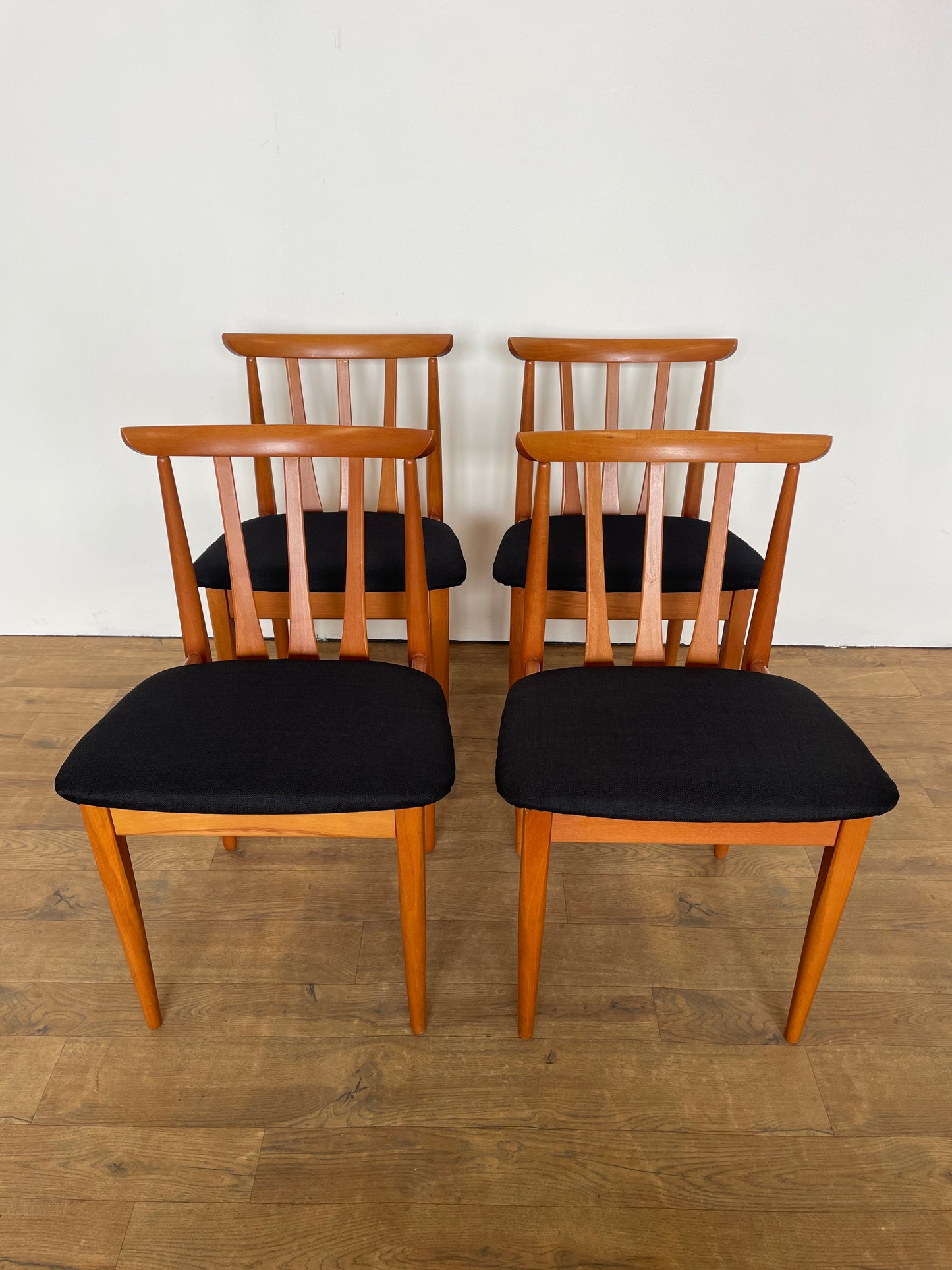 Mid-Century Elliots of Newbury Dining Chairs – Set of 4 (Newly Upholstered)