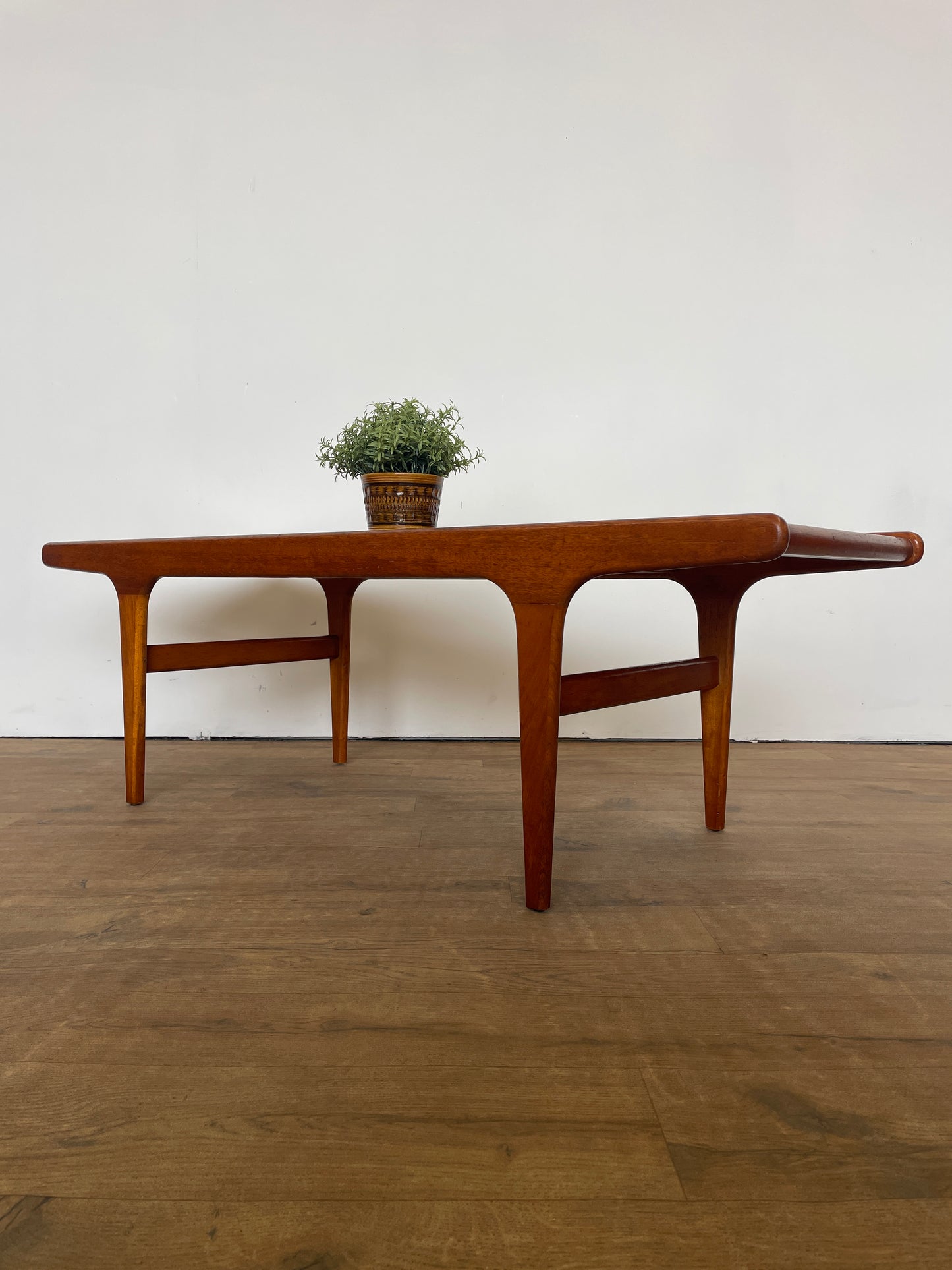 Mid-Century Teak G Plan Coffee Table with Sunburst Tiled Top