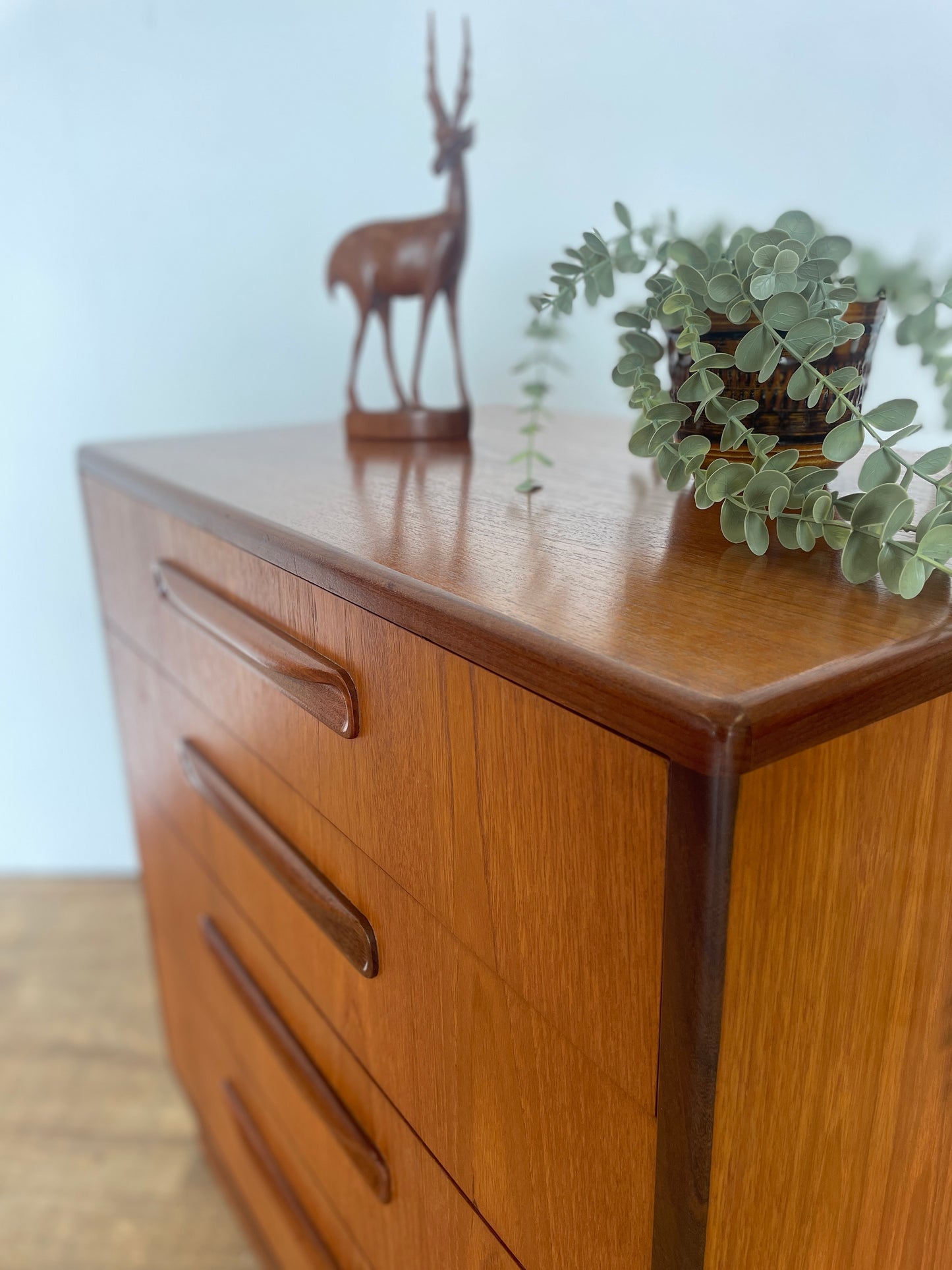 Mid-Century G Plan Fresco 4-Drawer Teak Chest of Drawers – Vintage Retro Storage
