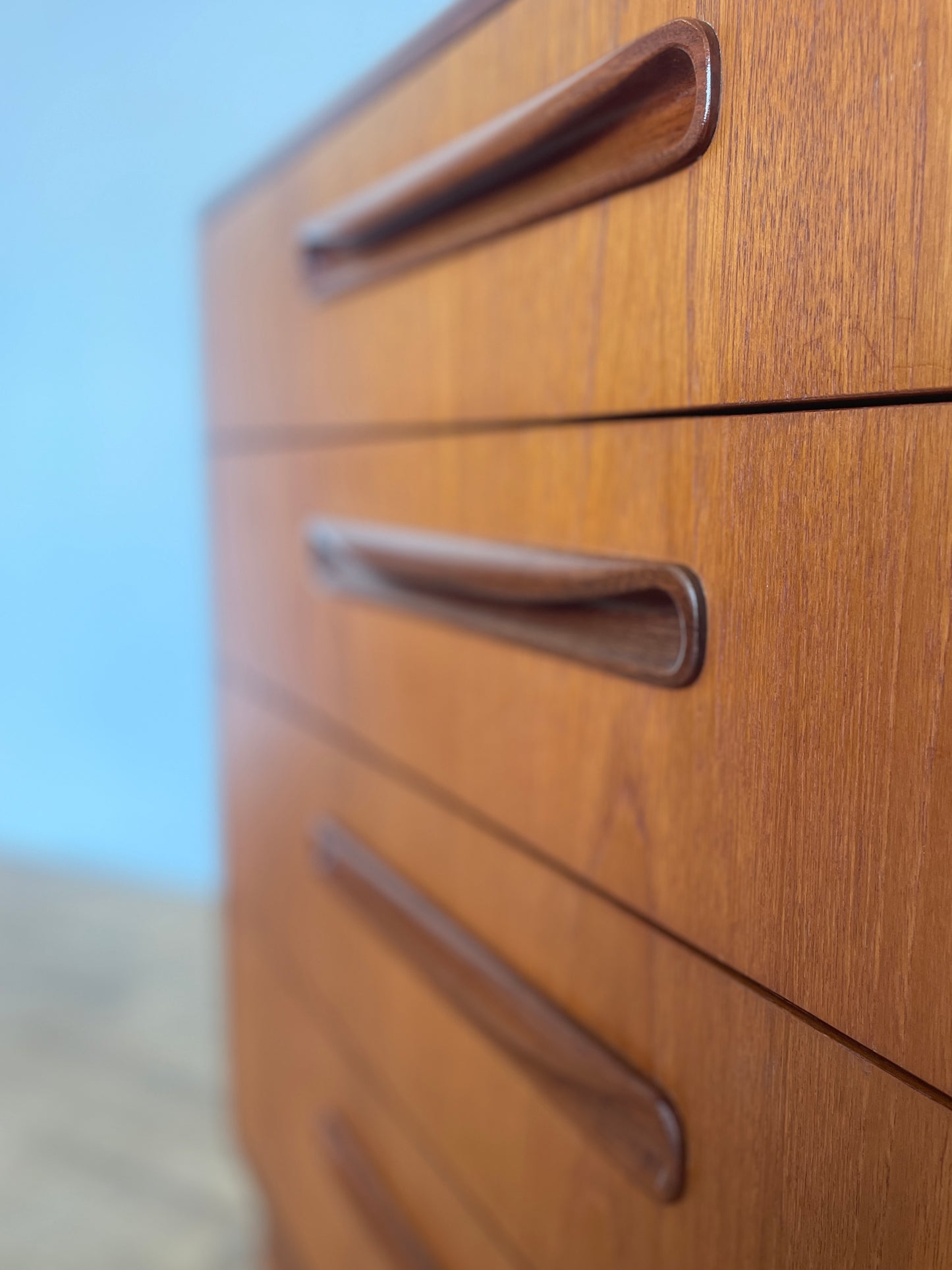 Mid-Century G Plan Fresco 4-Drawer Teak Chest of Drawers – Vintage Retro Storage