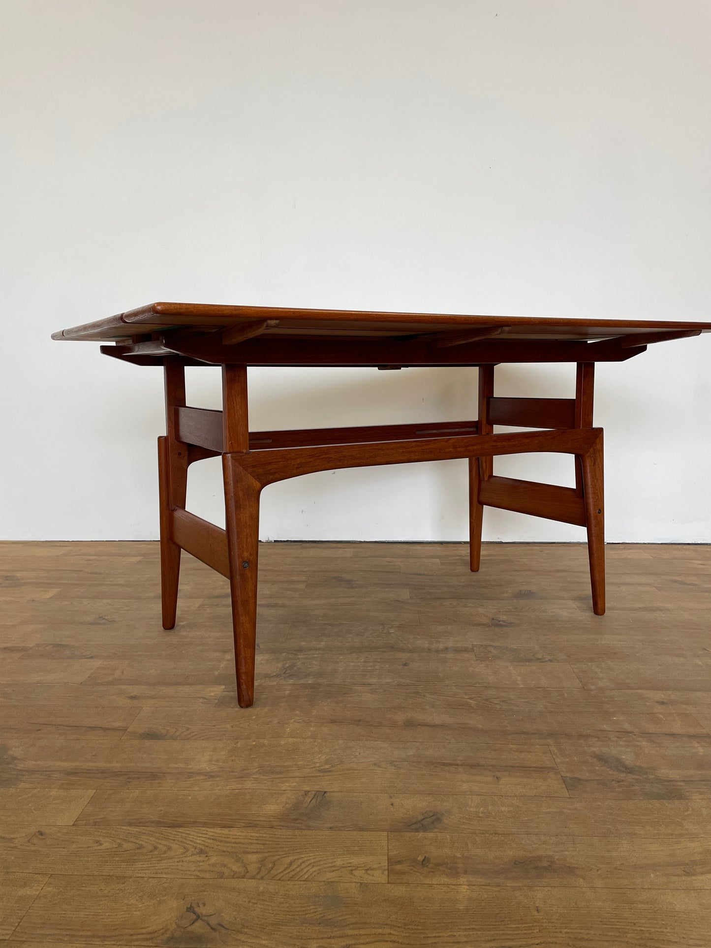 Danish 1960s Trioh Metamorphic Elevator Table – Teak Mid-Century Convertible Design