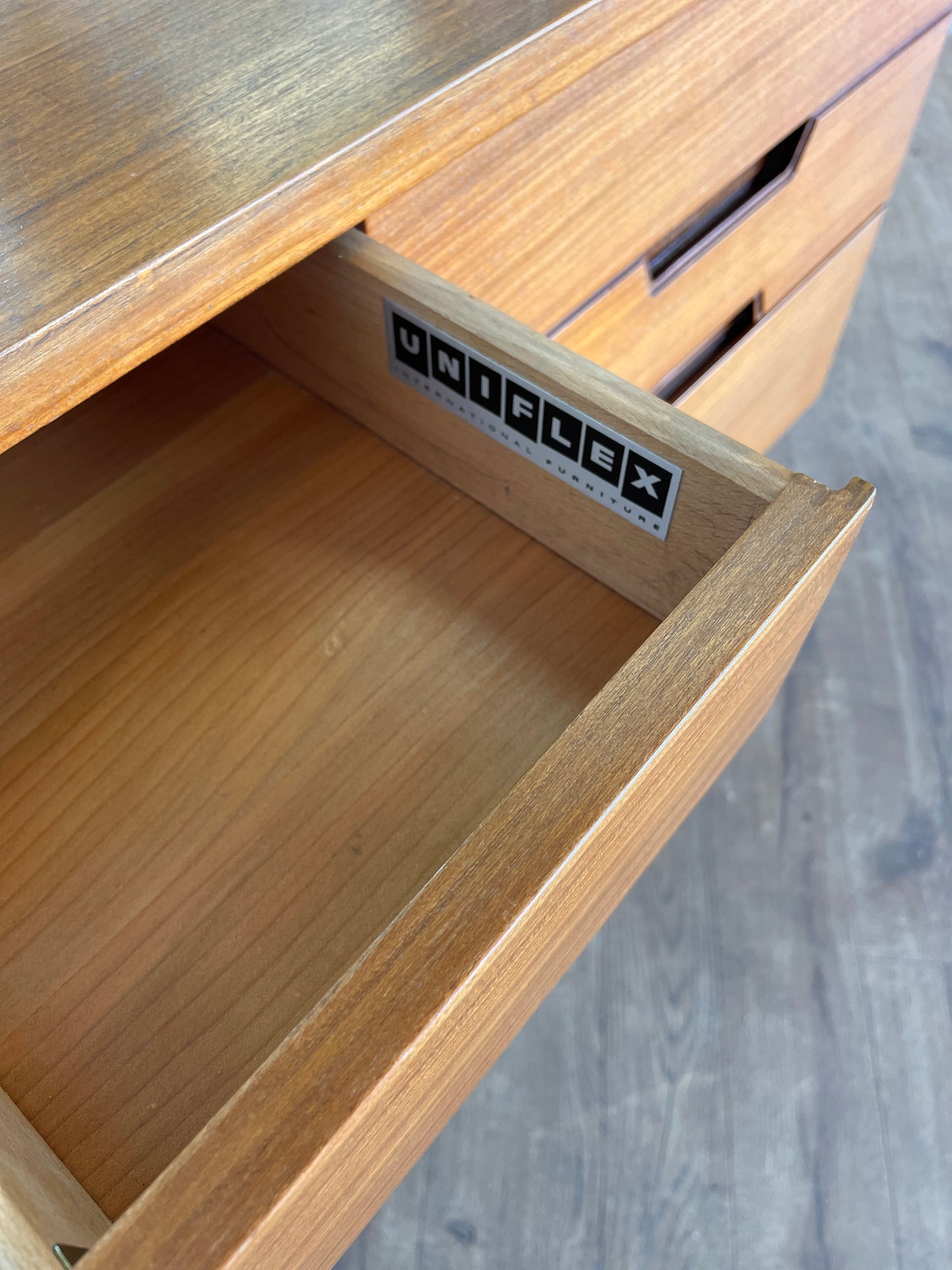 Mid-Century Uniflex Dressing Table by Gunther Hoffstead with Mirrors