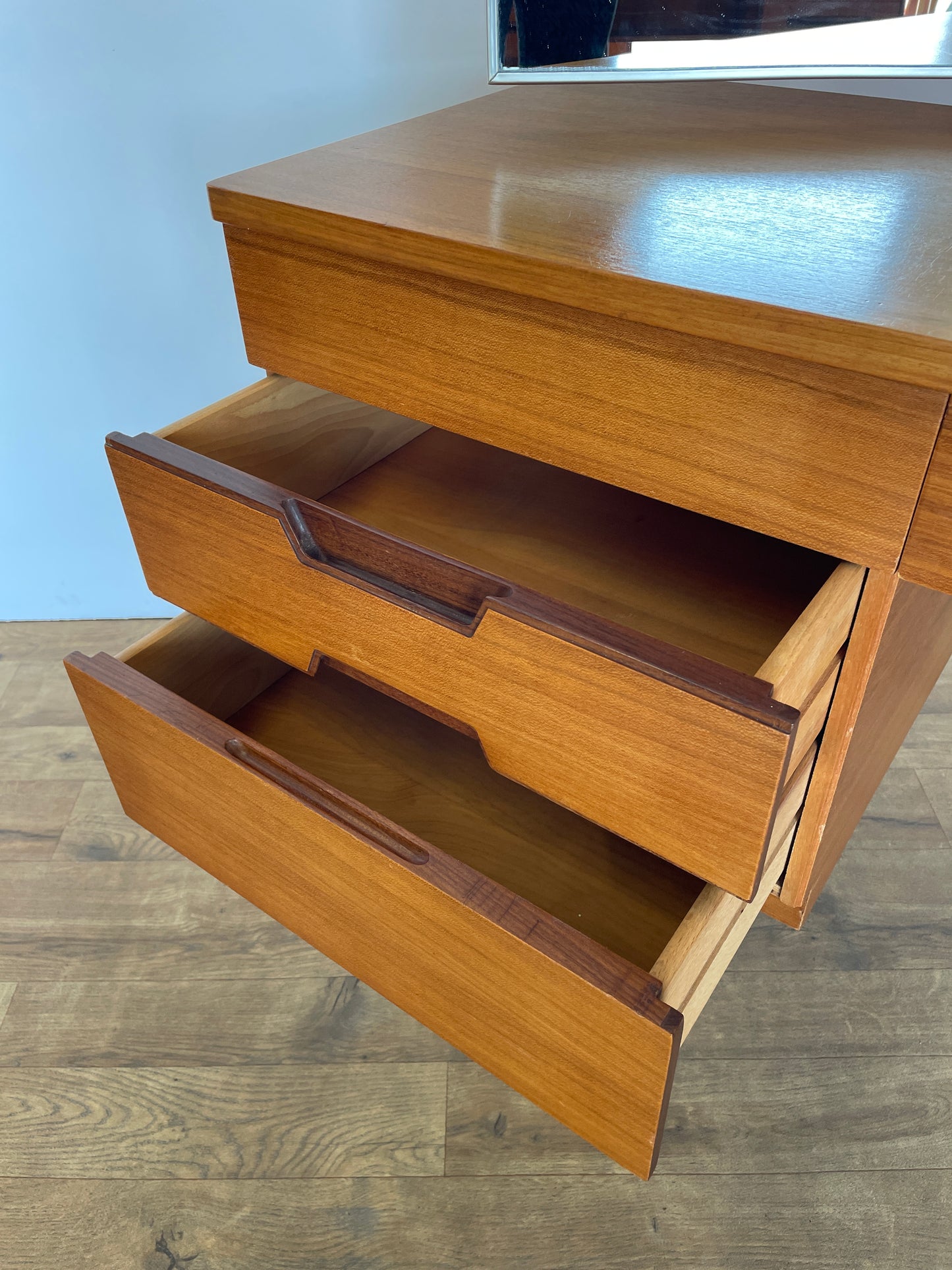 Mid-Century Uniflex Dressing Table by Gunther Hoffstead with Mirrors