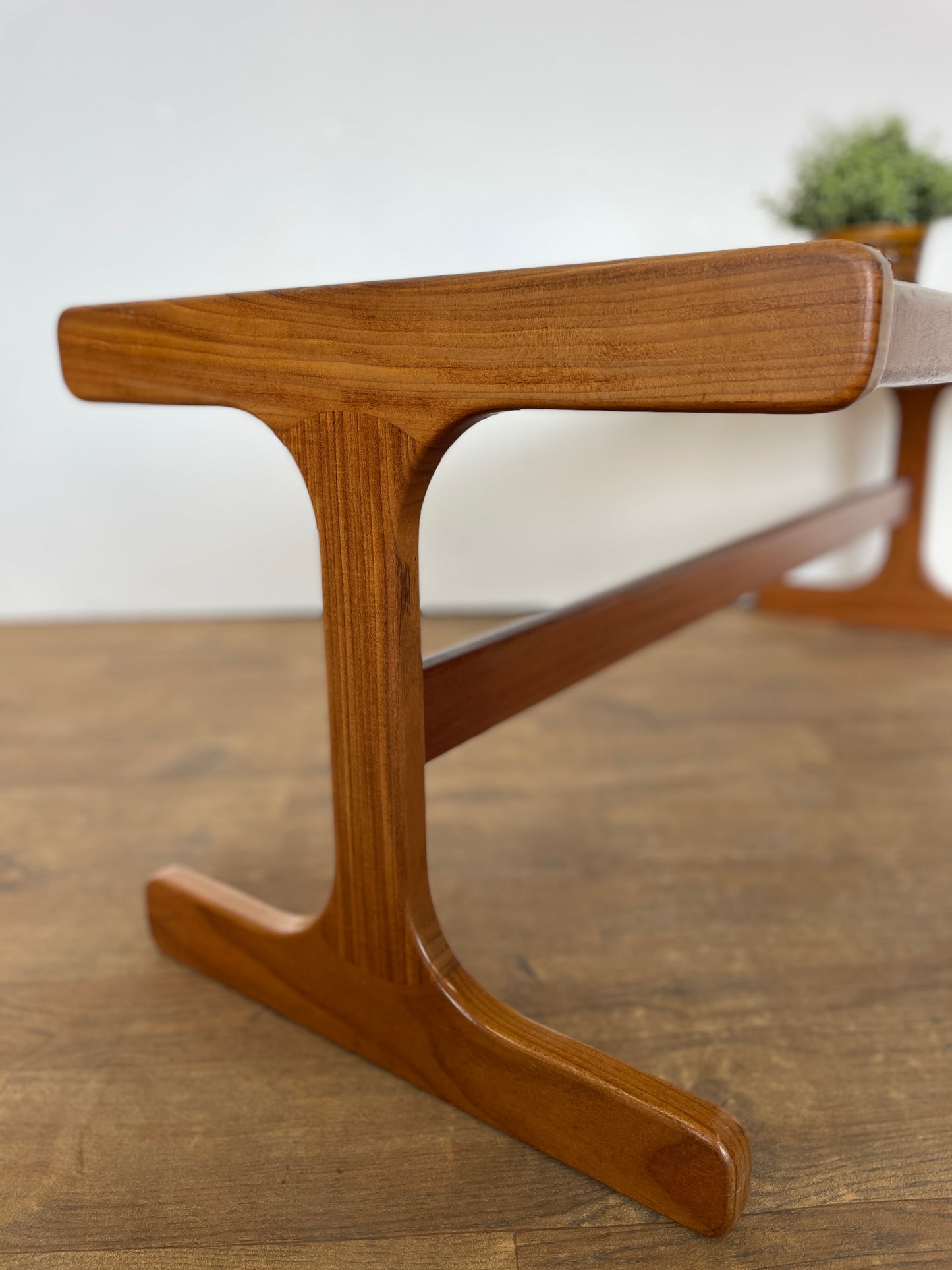 Mid-Century Teak G Plan Coffee Table with Tiled Top & Smoked Glass