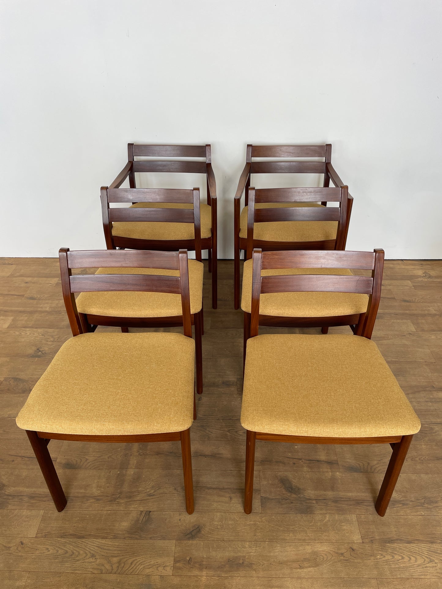 White & Newton Teak Extendable Dining Table & 6 Chairs – Mid-Century