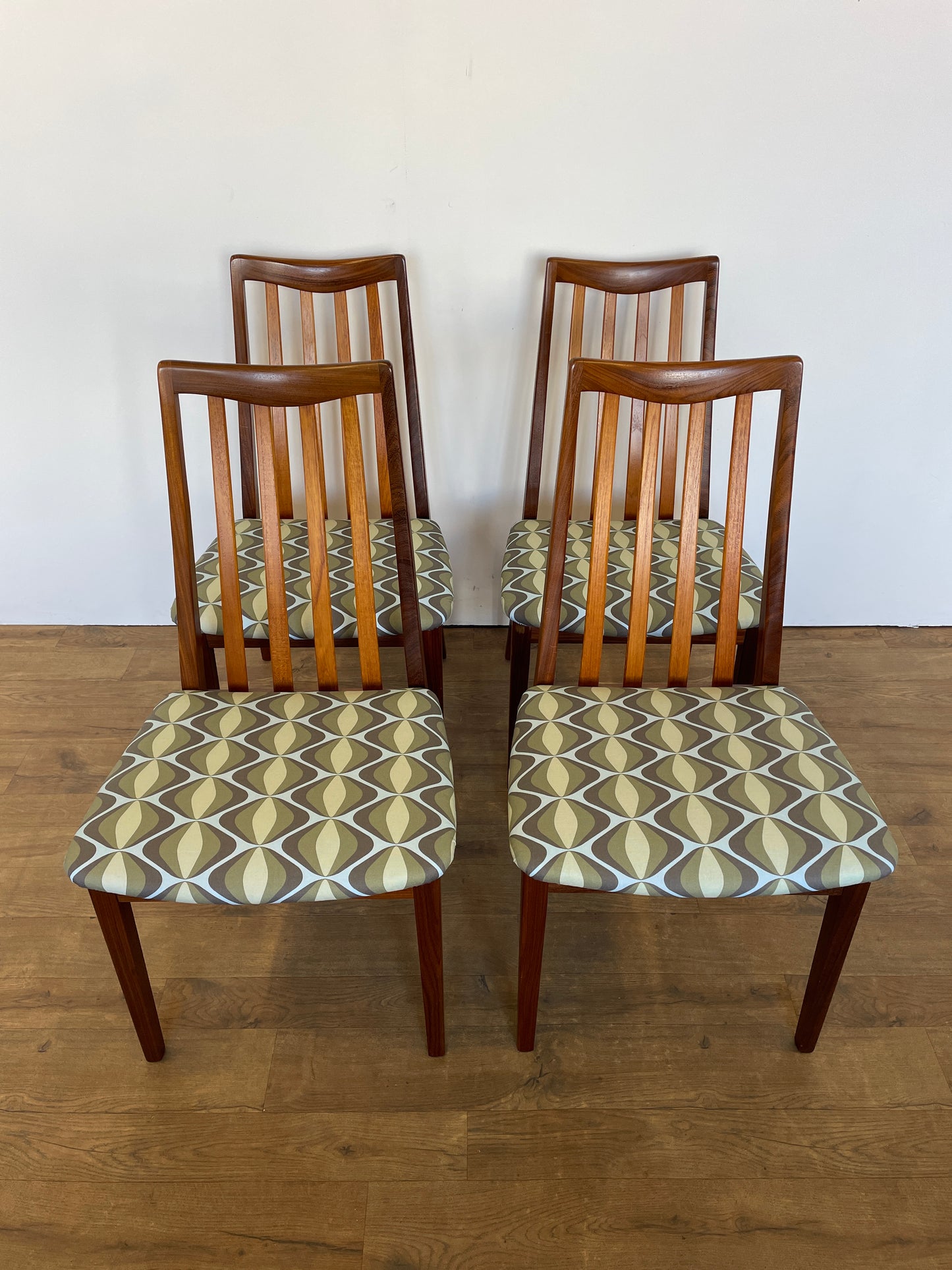 Mid-Century G Plan Dining Chairs – Set of 4, Newly Upholstered, UK Made