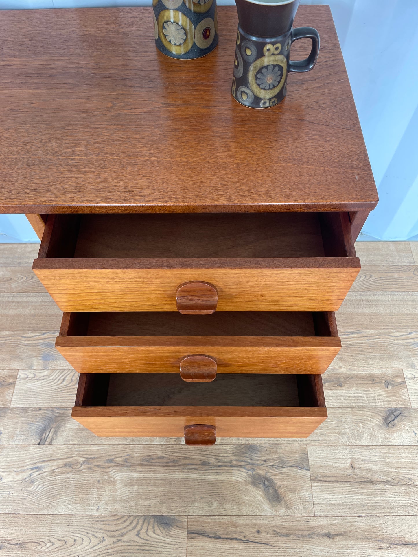 Stag Desk / Dressing Table w/ Drawers Mid-Century Vintage Retro MCM Teak
