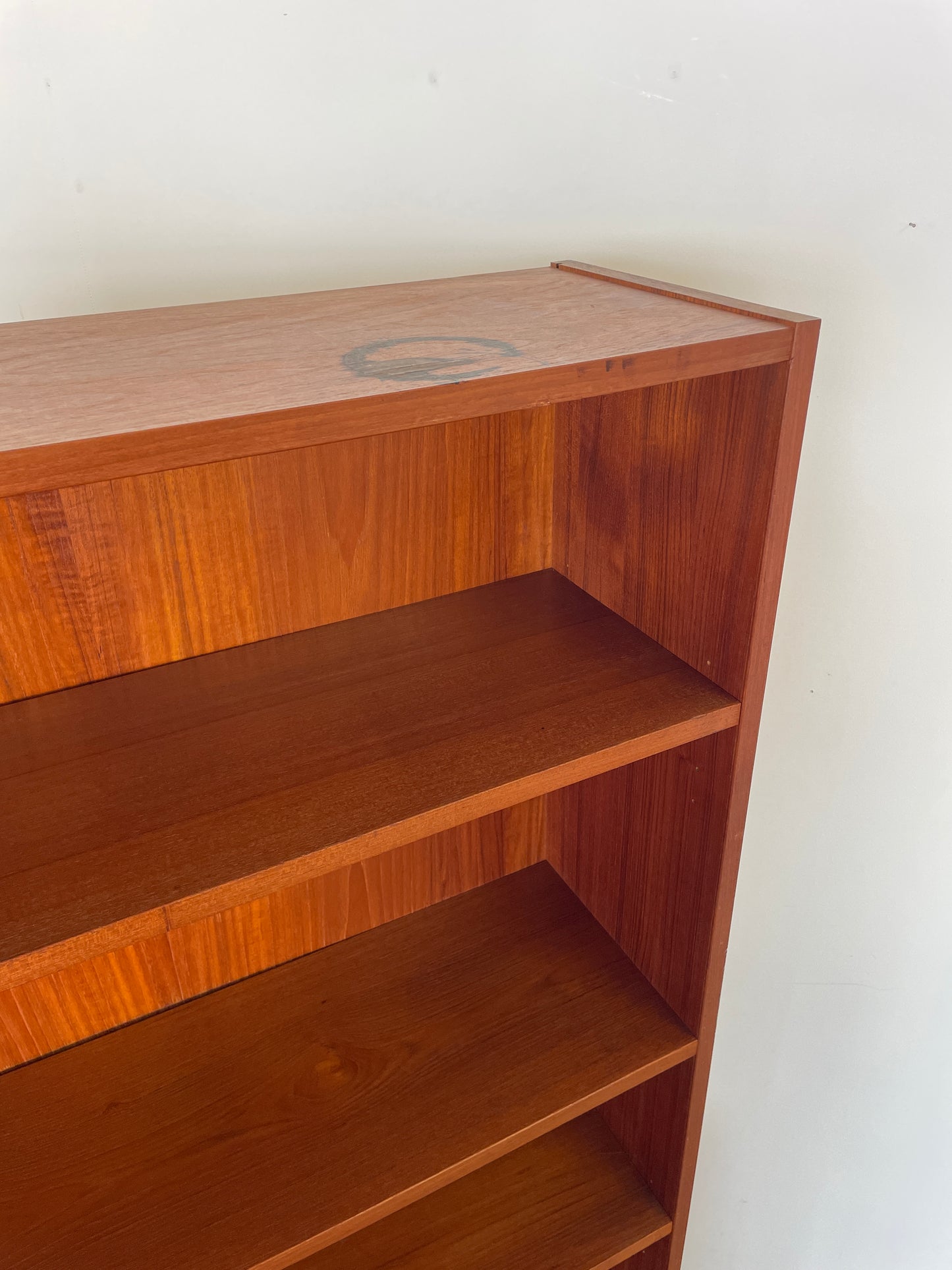 Mid-Century Danish Teak Bookcase with Cabinet and Sliding Doors, 1960s