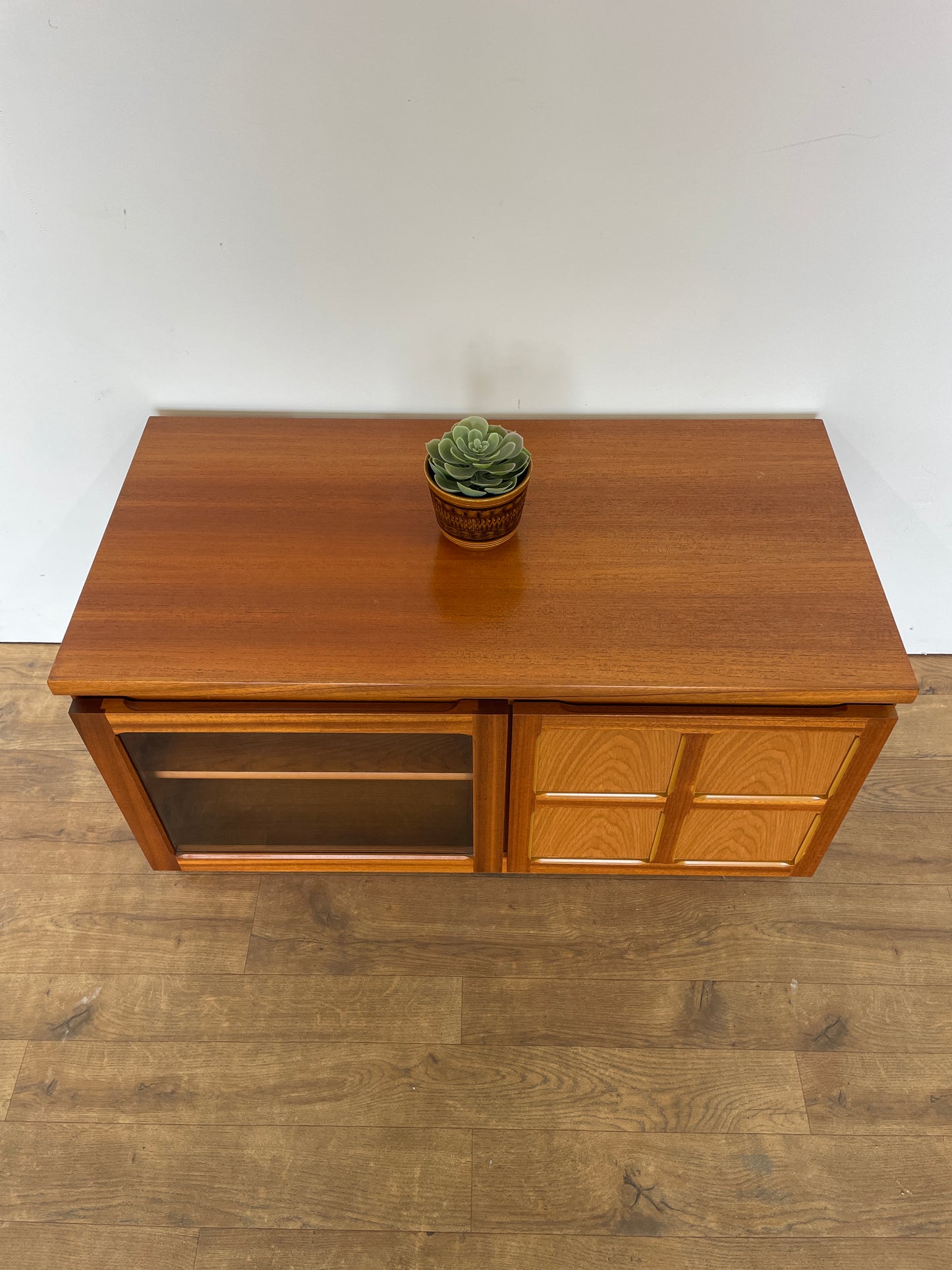Mid-Century Nathan Teak TV Cabinet – Retro Media Unit, 1960s British Design