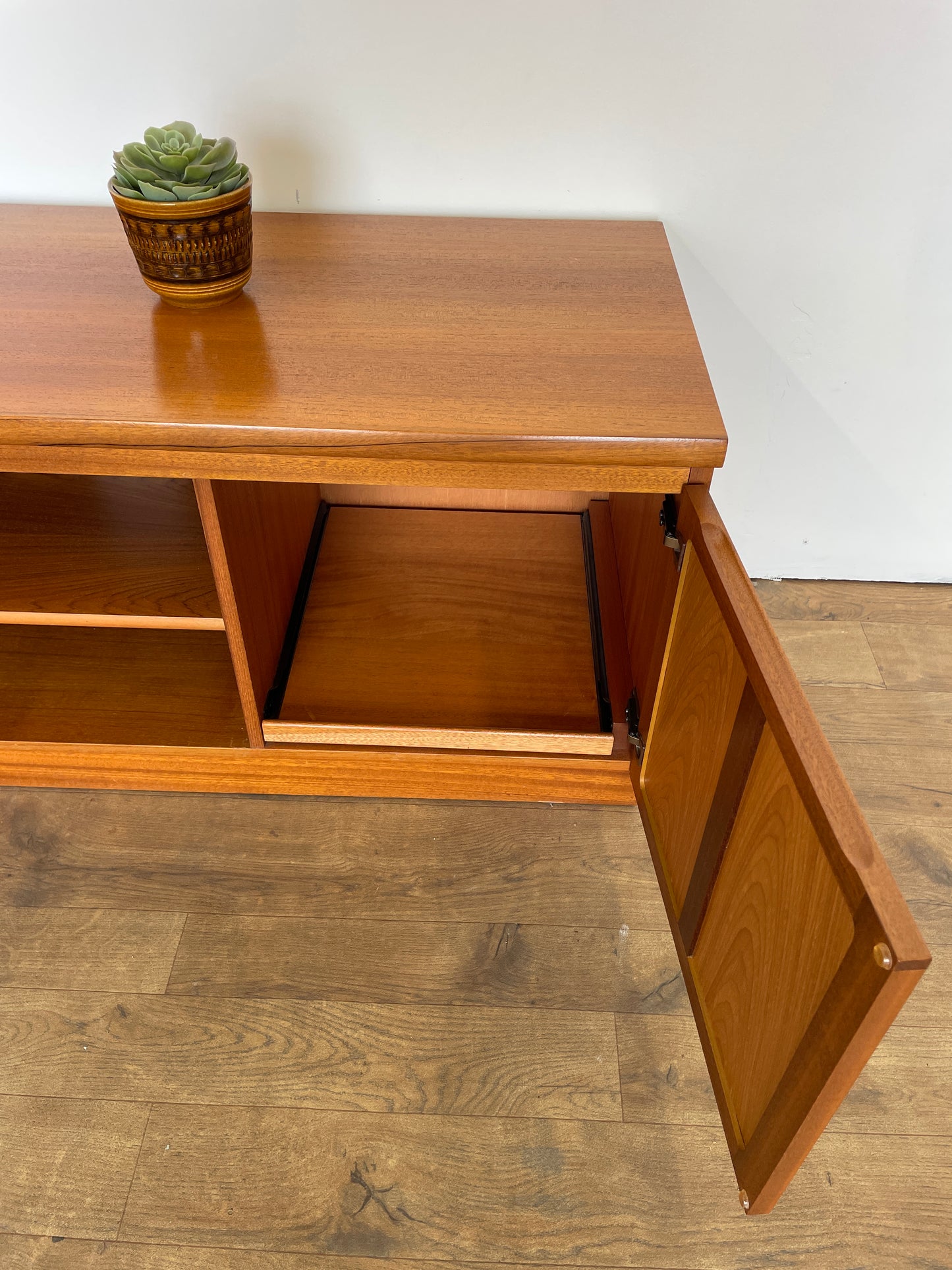 Mid-Century Nathan Teak TV Cabinet – Retro Media Unit, 1960s British Design