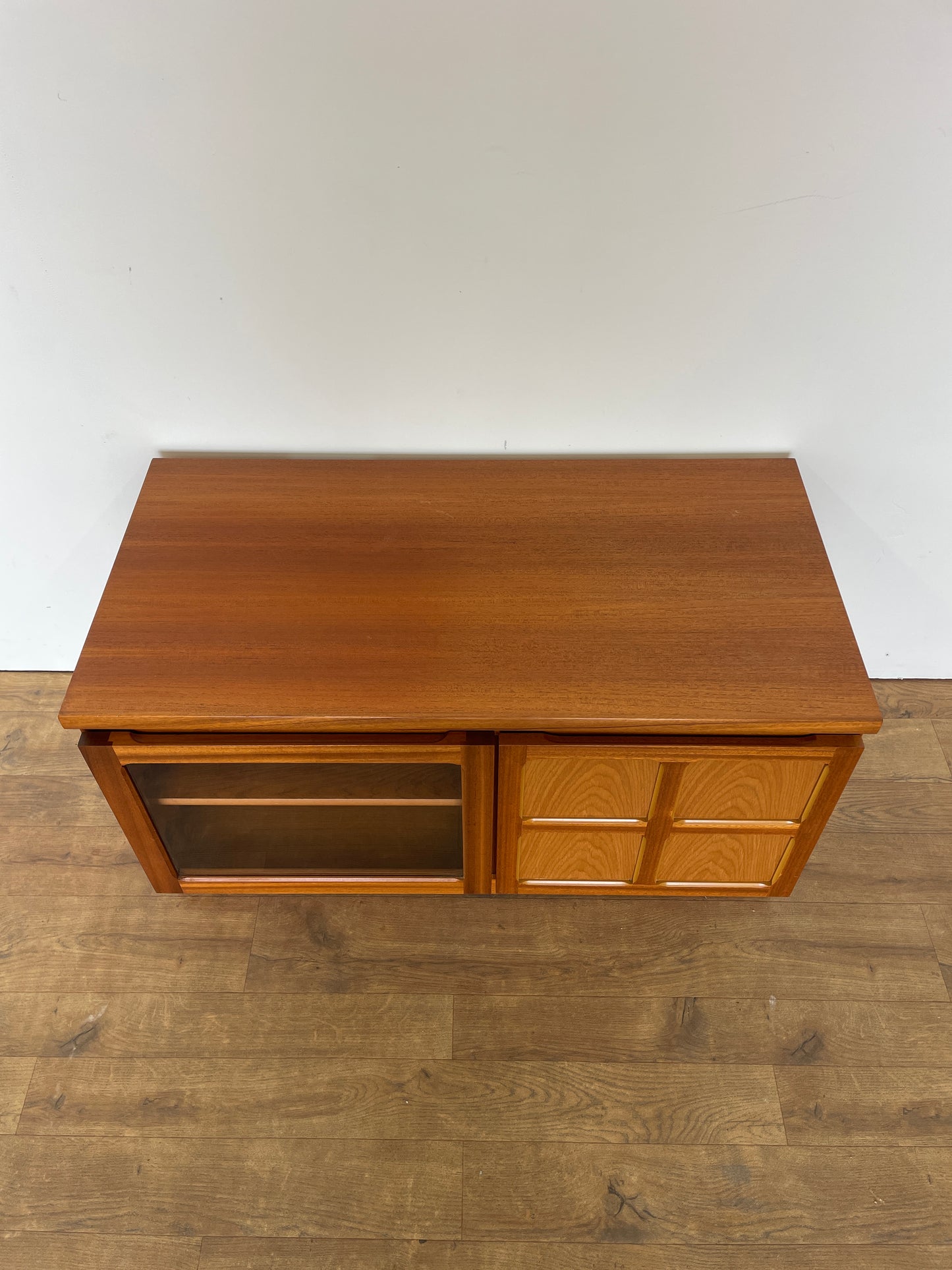 Mid-Century Nathan Teak TV Cabinet – Retro Media Unit, 1960s British Design
