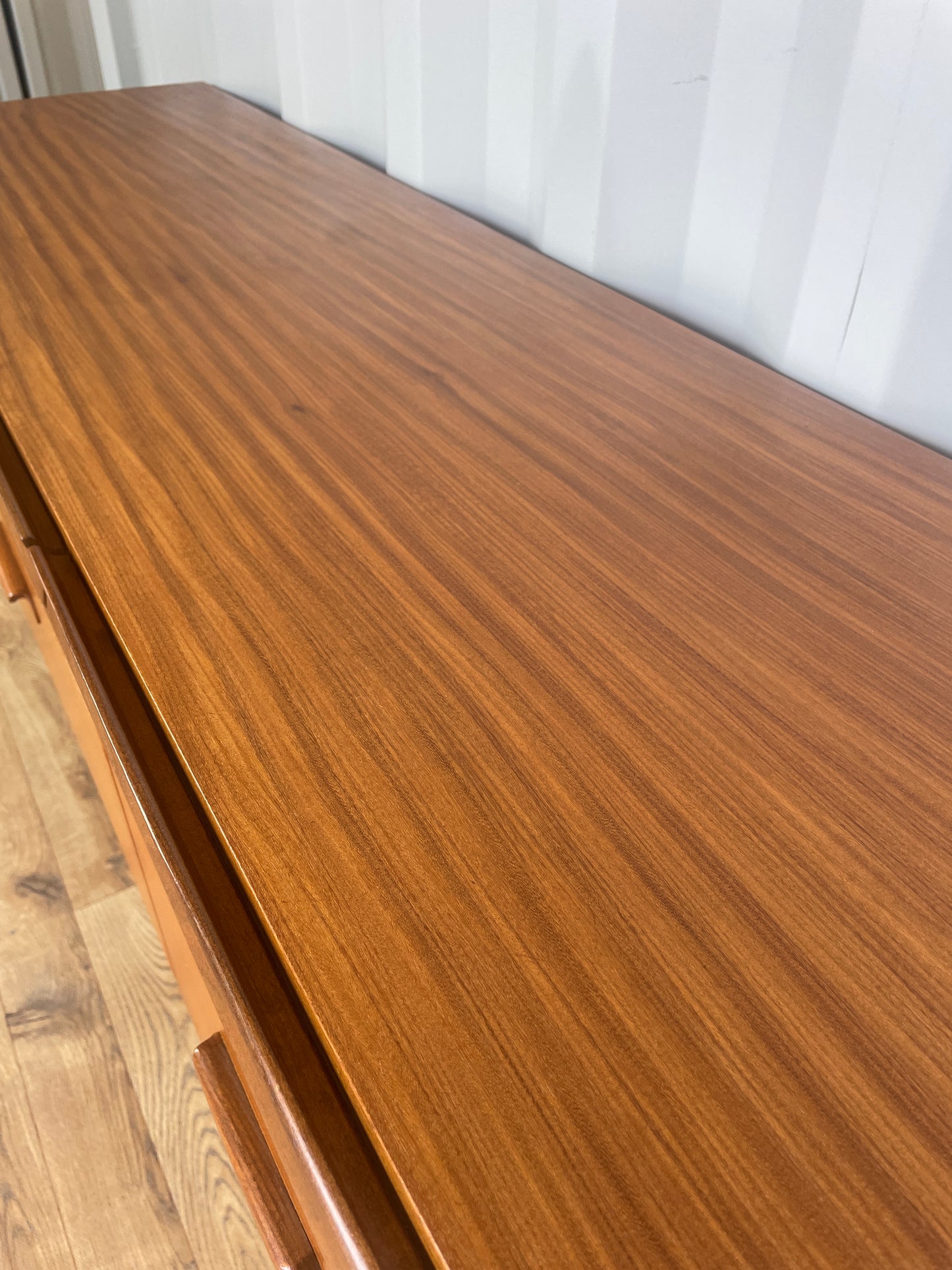 Mid-Century 6 Drawer Teak Sideboard - Vintage Retro Scandi Storage Cabinet TV Unit